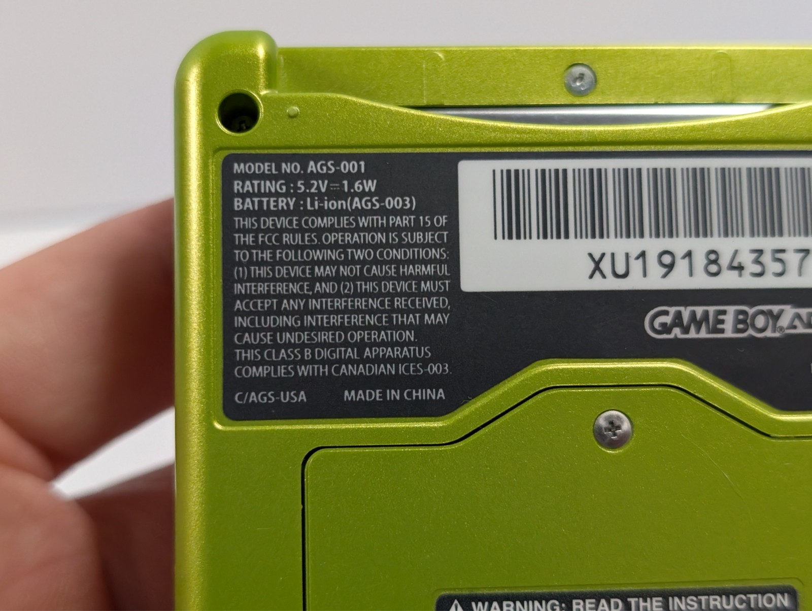 Nintendo Game Boy Advance SP GBA SP Lime Green & Orange Shrek Edition AGS-001