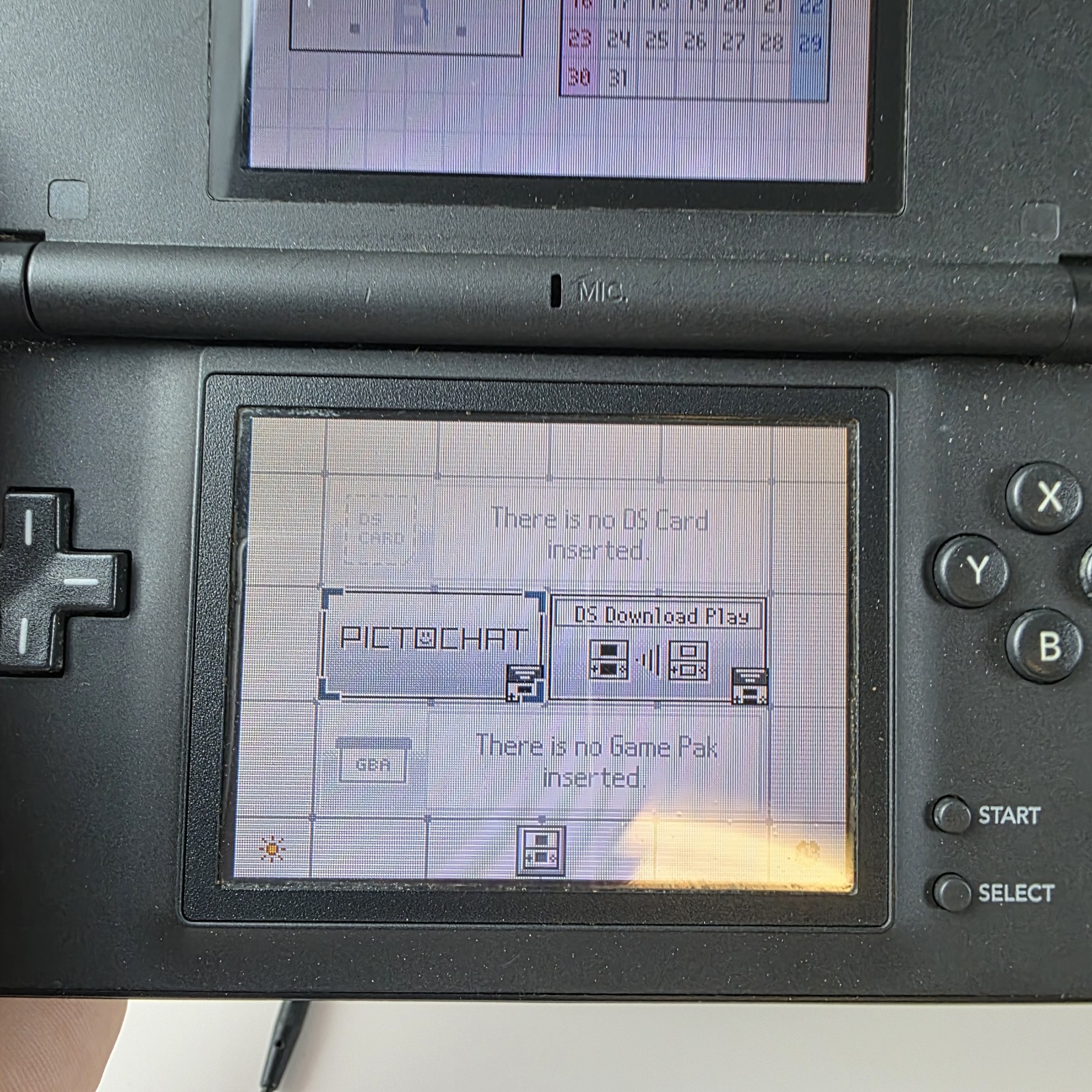 Nintendo DS Lite Black Handheld System USG-001 – Broken Screen Hinge