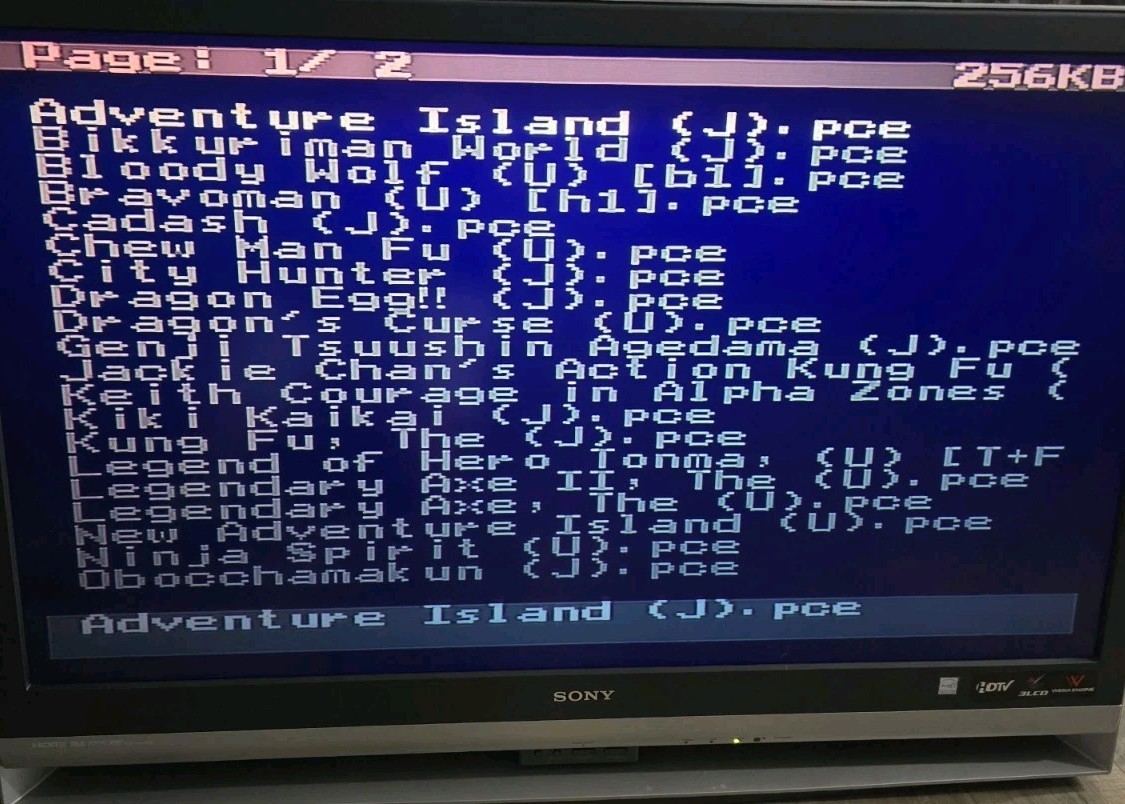 NEC PC ENGINE CORE GRAFX II Console + 2 GB Micro SD Card & 128 RARE Games L@@K