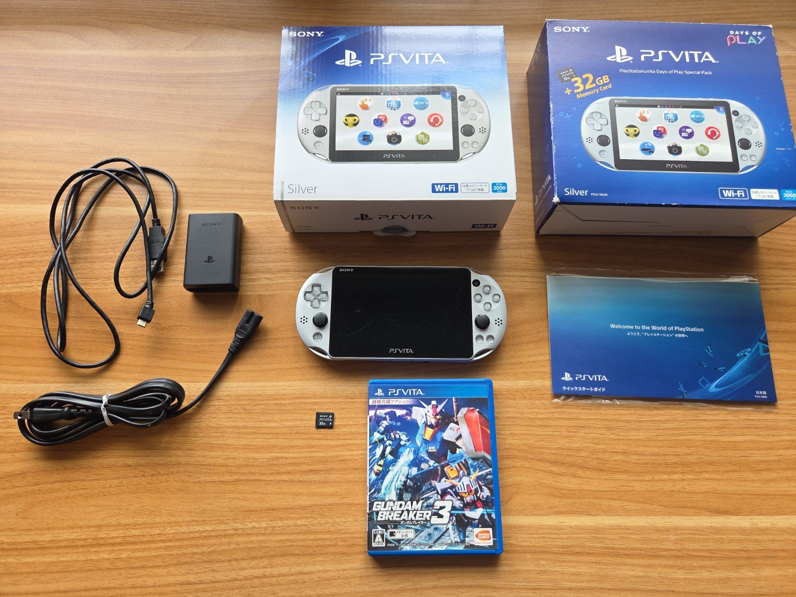 PS Vita Silver PCH 2000 ZA25 Console Charger Box PSV Slim [BOX]