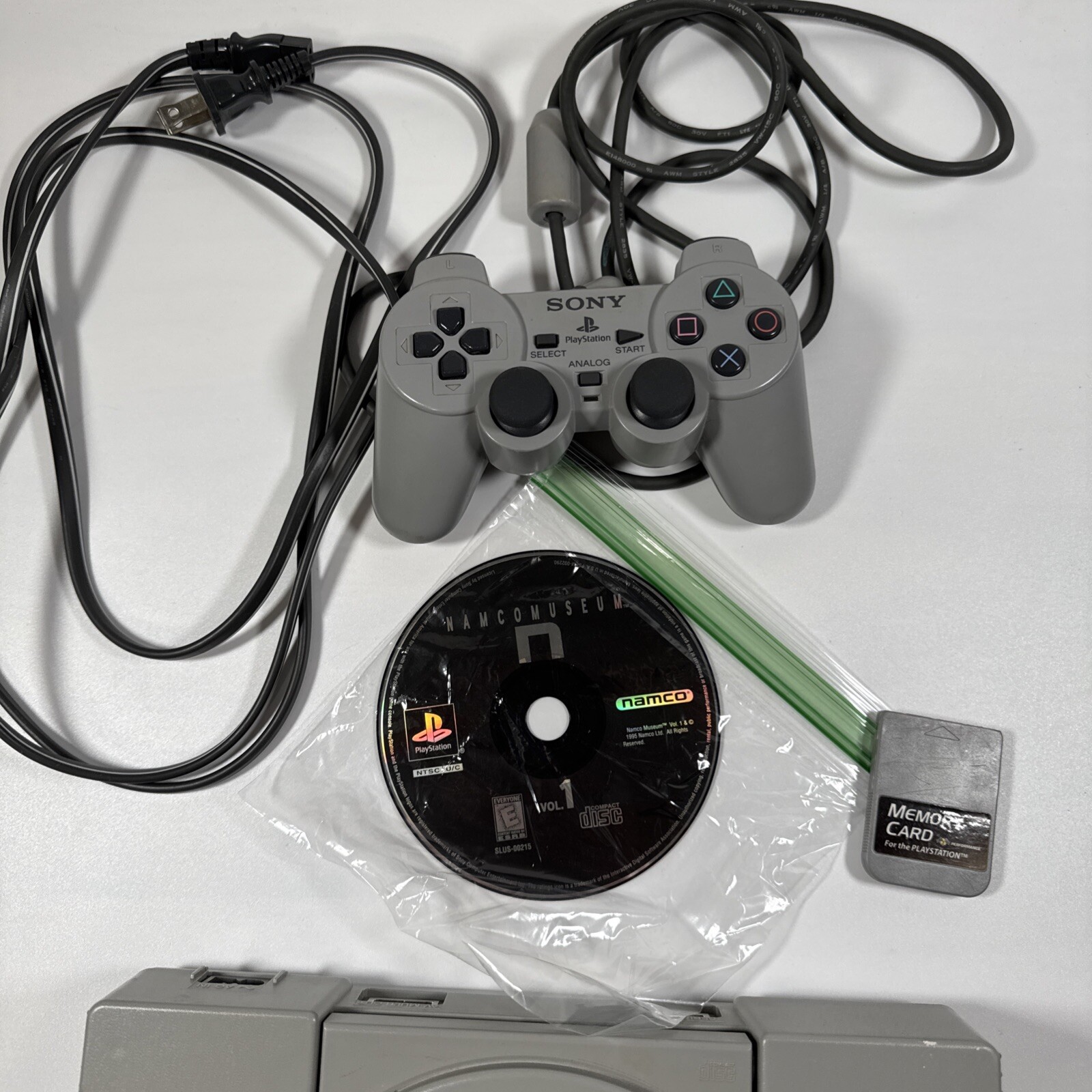 Playstation 1 Console w/ Controller, Memory Card, and Bonus Game! (NO AV CABLE)