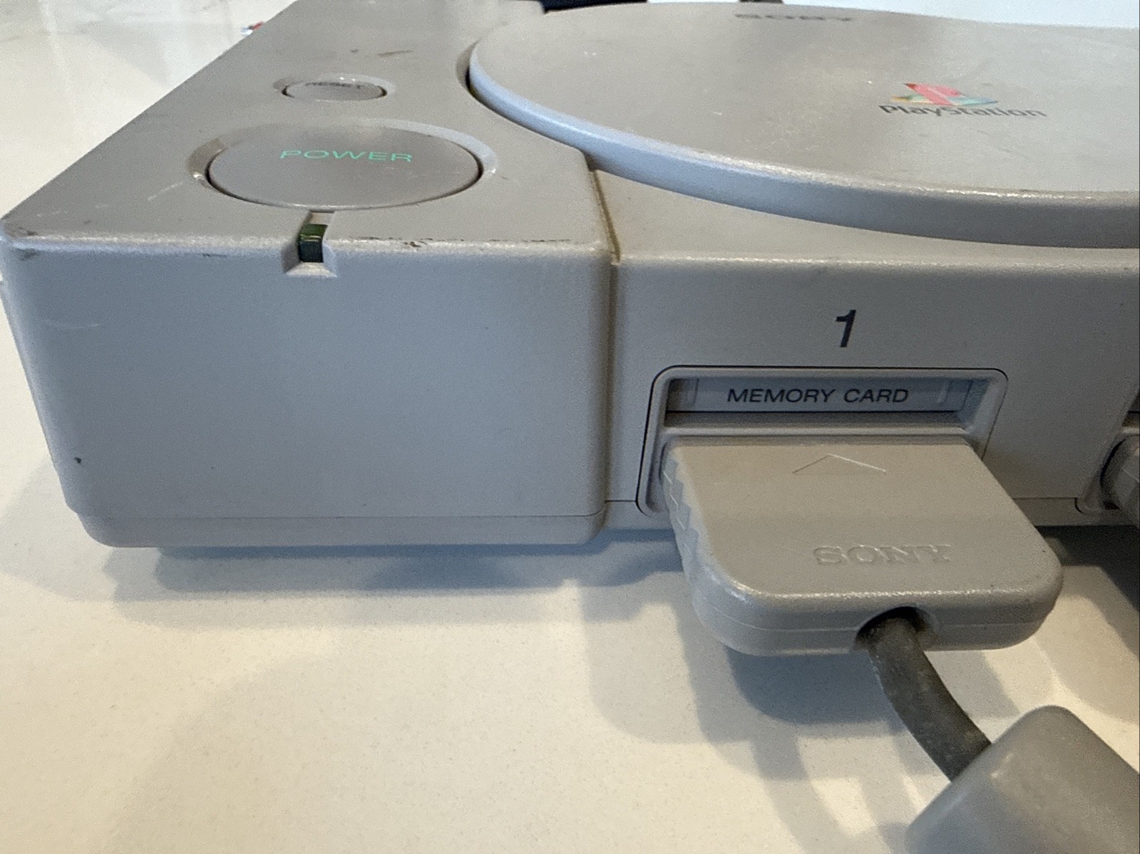 PlayStation 1 SCPH-7501 Console & Controllers. Works. Has Some Cosmetic Defects.