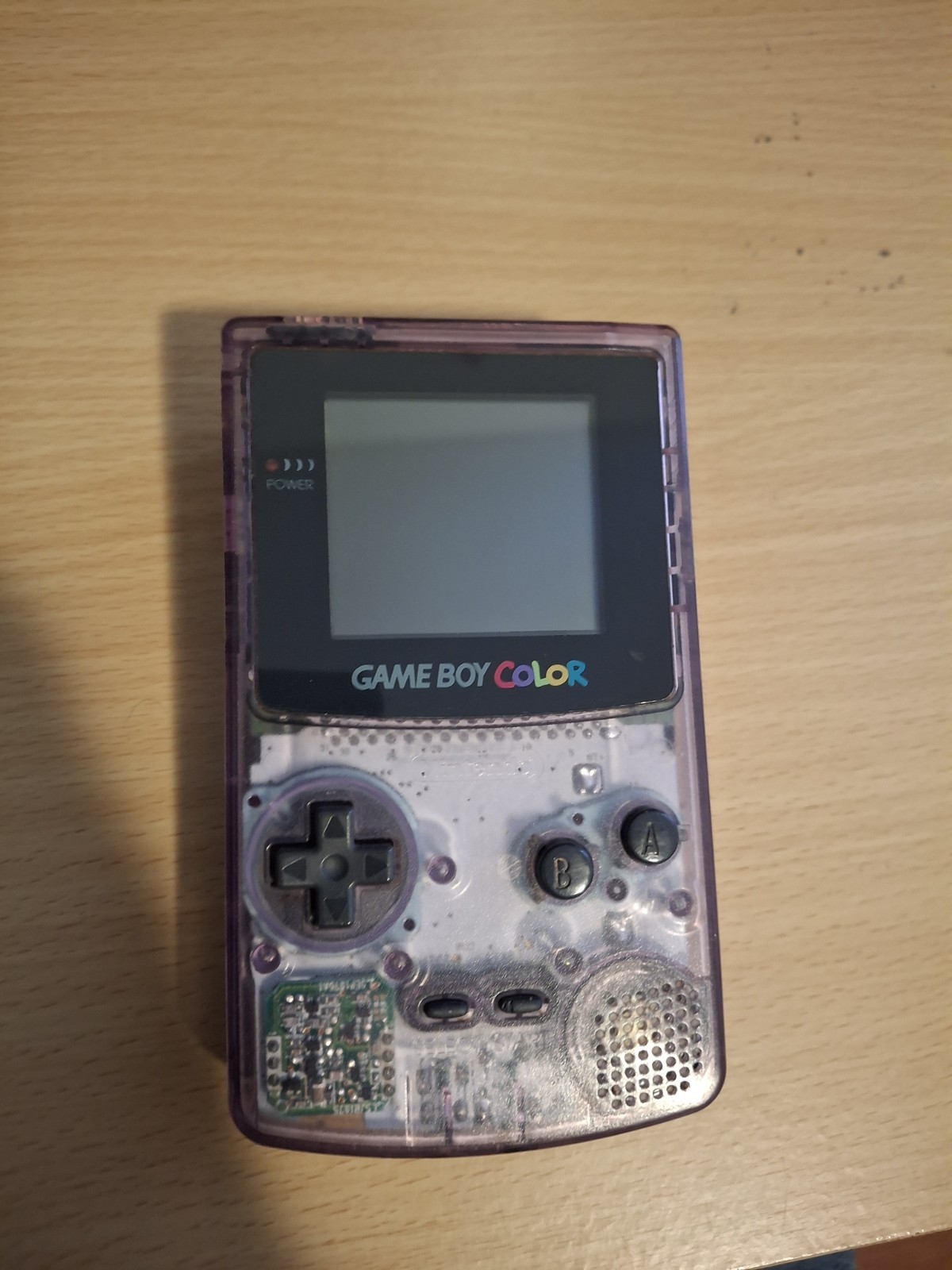 Nintendo Game Boy Color Handheld System – Atomic Purple, No battery cover