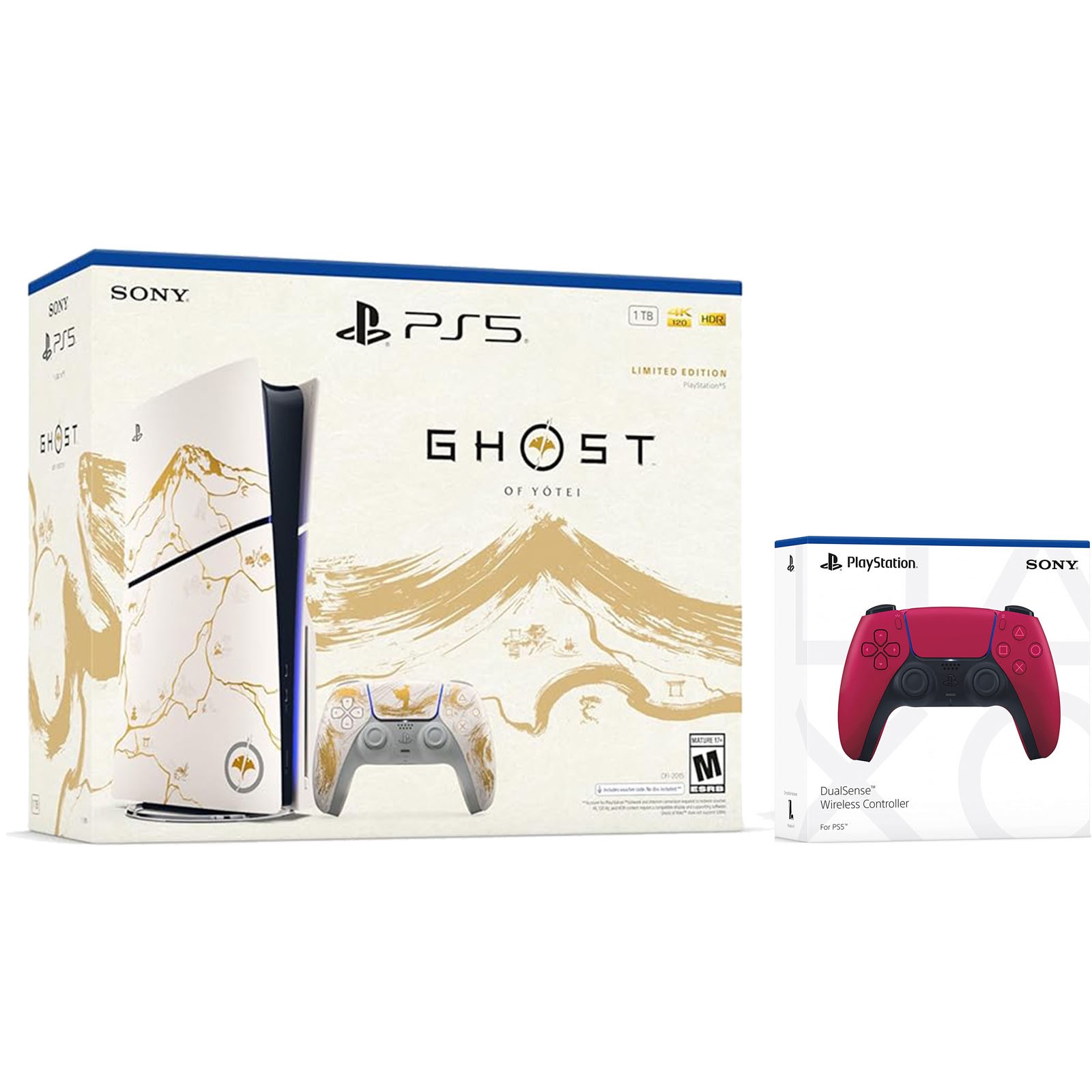 Sony PlayStation 5 Ghost of Yotei Disc + Extra Controller – Cosmic Red
