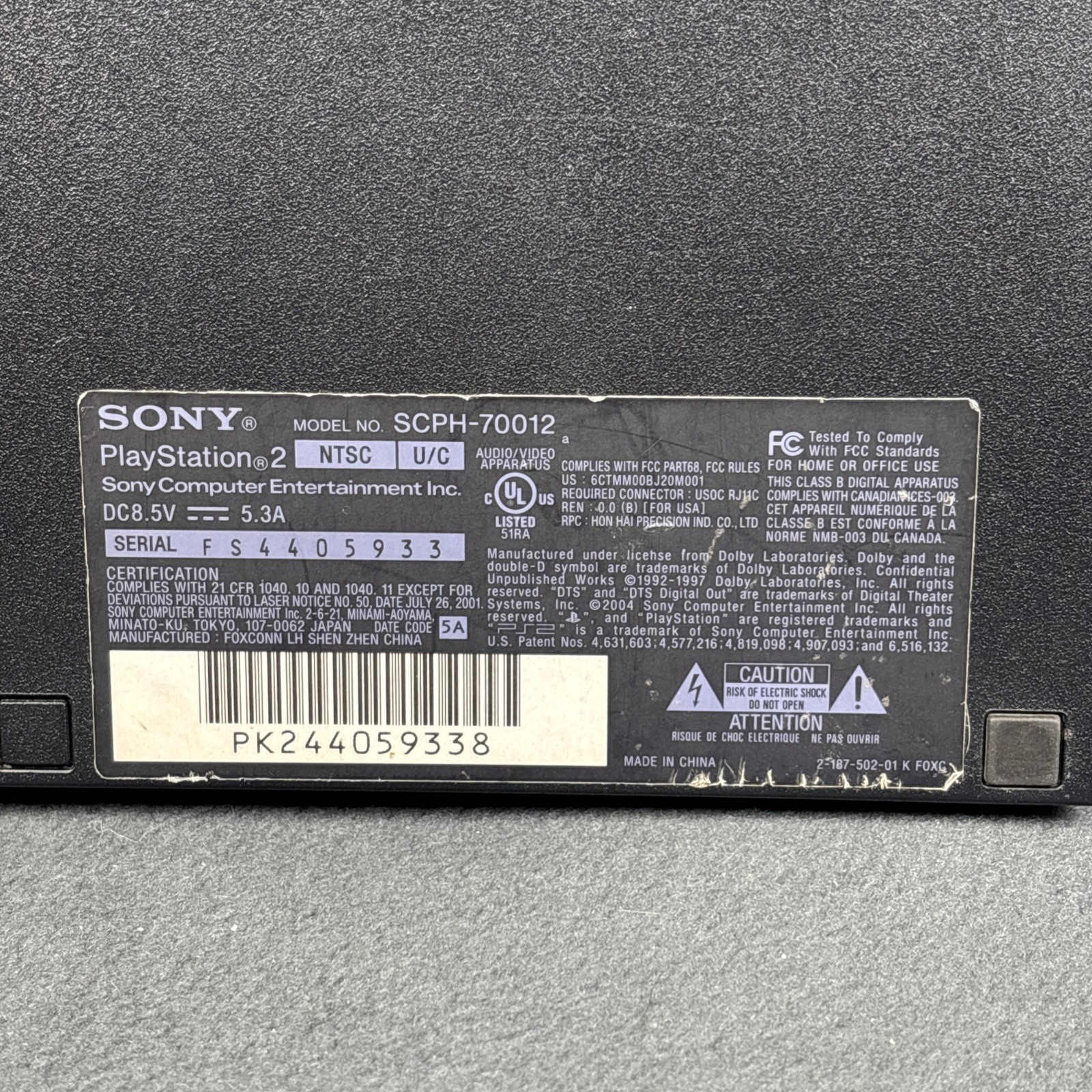 PlayStation 2 Slim SCPH-70012 Black Console w/ Cables – Tested, READ DESCRIPTION