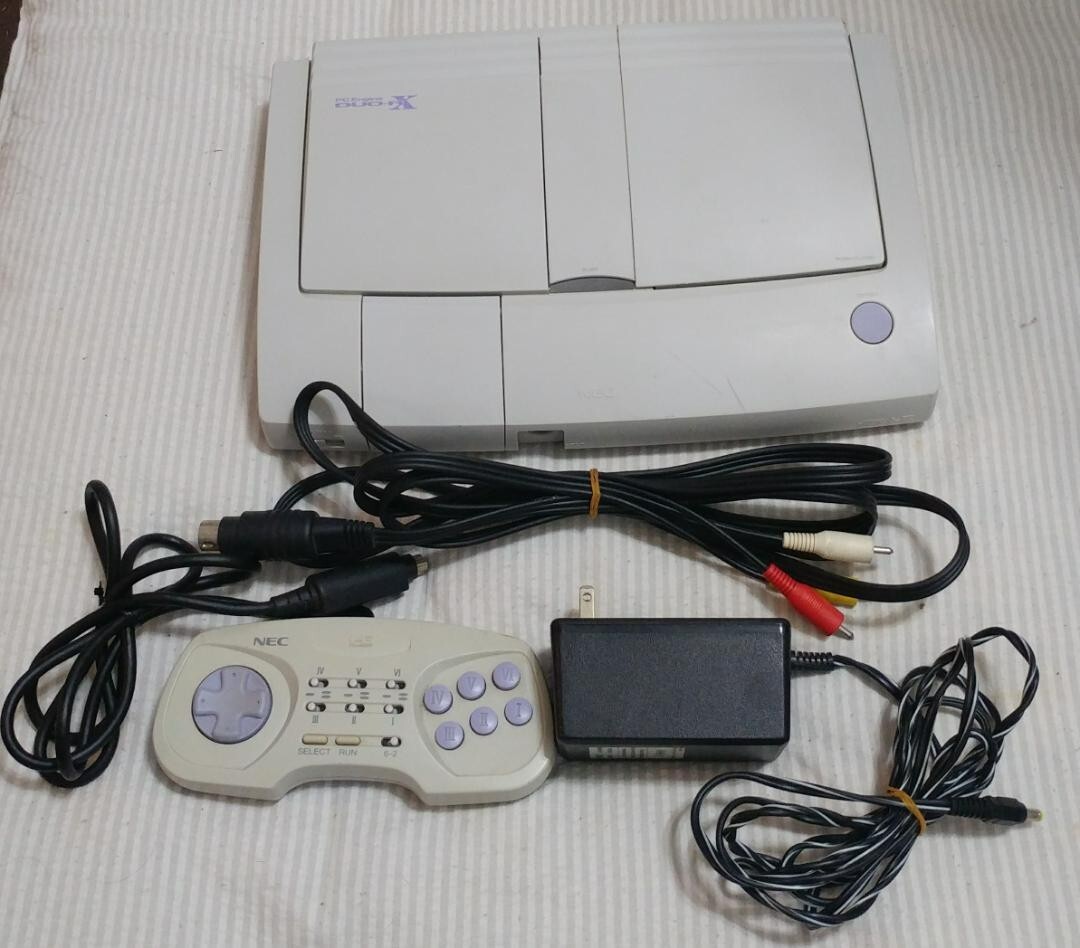 PC Engine Duo-RX Console Set Super CD-Rom2 w/Controller Cables
