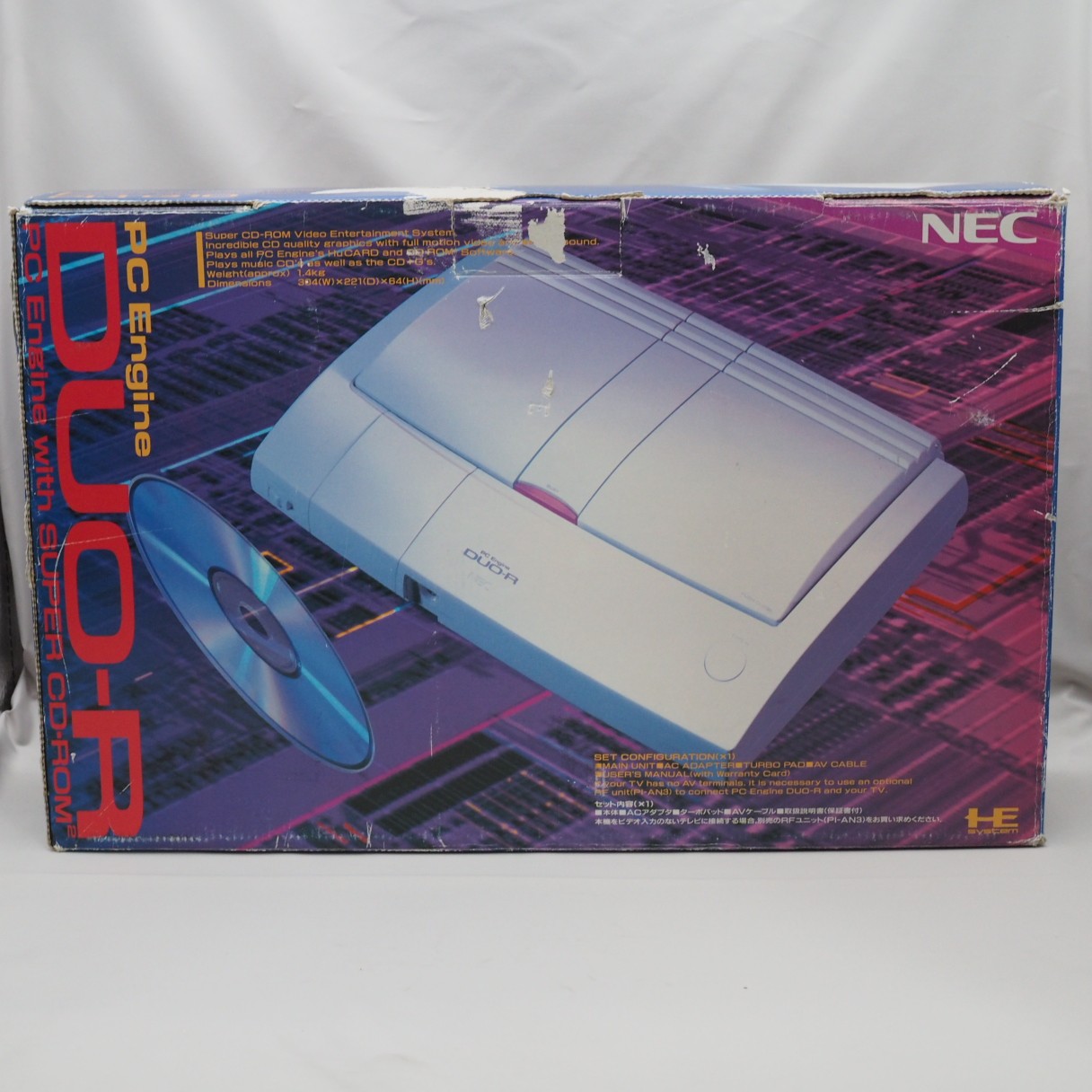 NEC PC Engine DUO-R Console system PI-TG10 Boxed Tested For HuCARD / CD-ROM²
