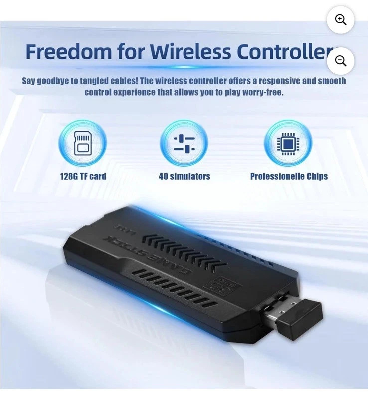 GameStick Lite 4K Ultra HD Wireless HDMI Microconsole Classic Games