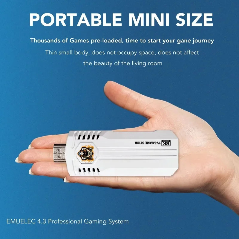 Retro Game Console Stick H313 Quad Core TV Box 40000+ Games