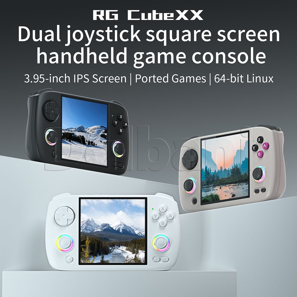 RG CubeXX Black Anbernic Handheld Game Console 3.95″ IPS Linux 64-bit