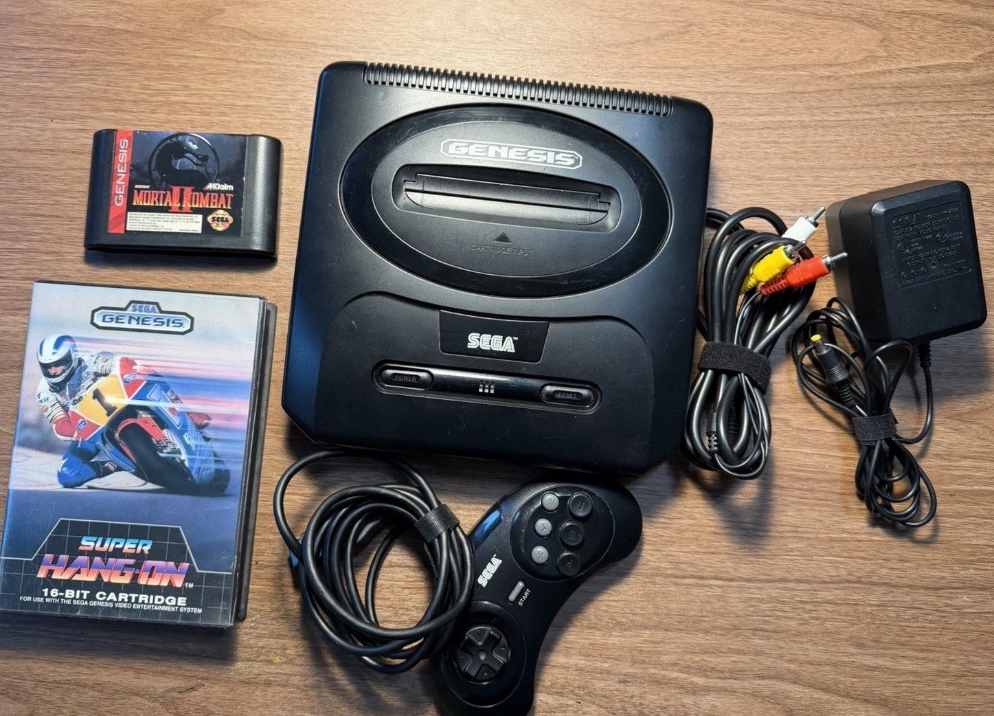 SEGA Genesis II 16MB Home Console With Super hang on & Mortal kombat II