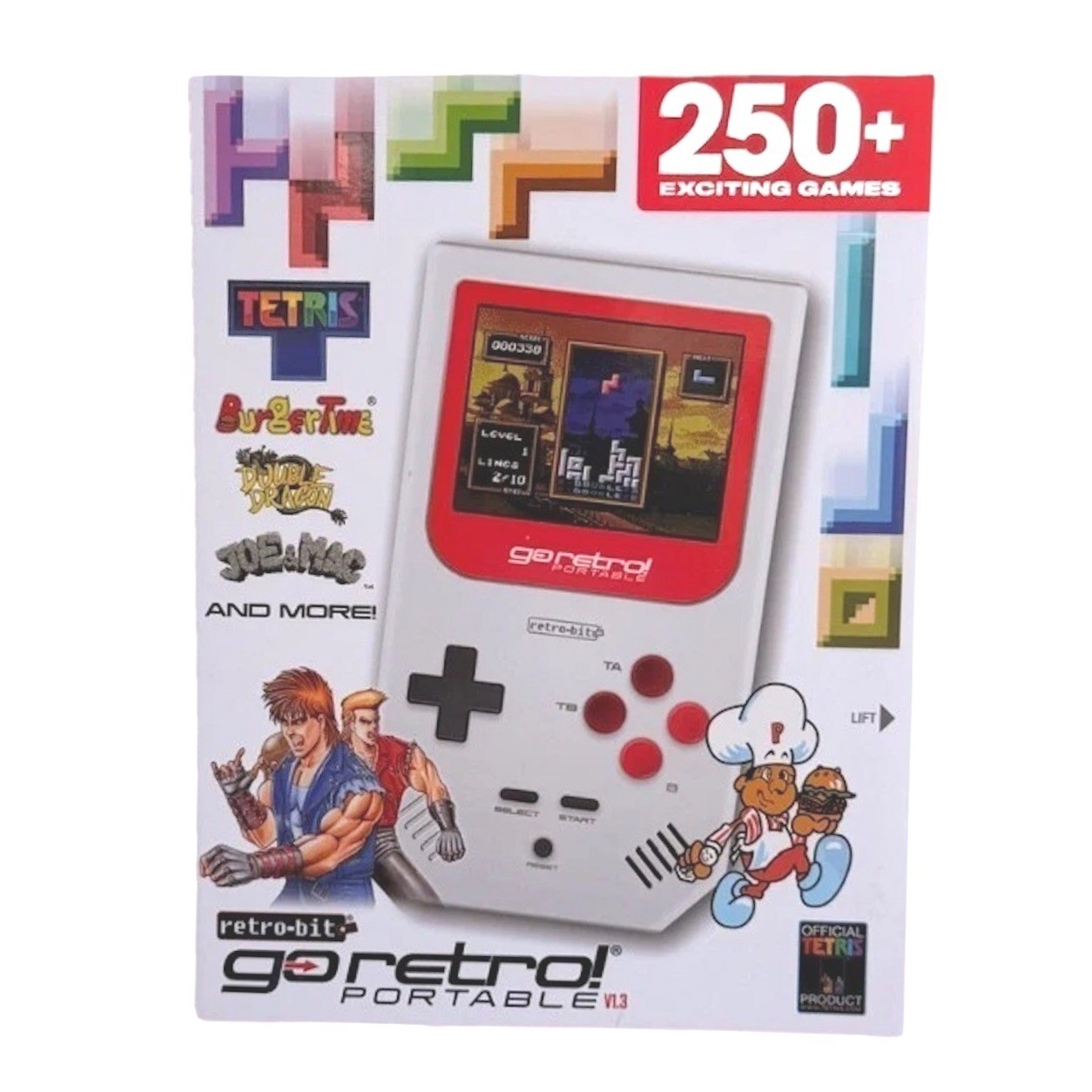 Retro-Bit GoRetro! Portable V1.3 Handheld Gaming Console with 250+ Built-in Game