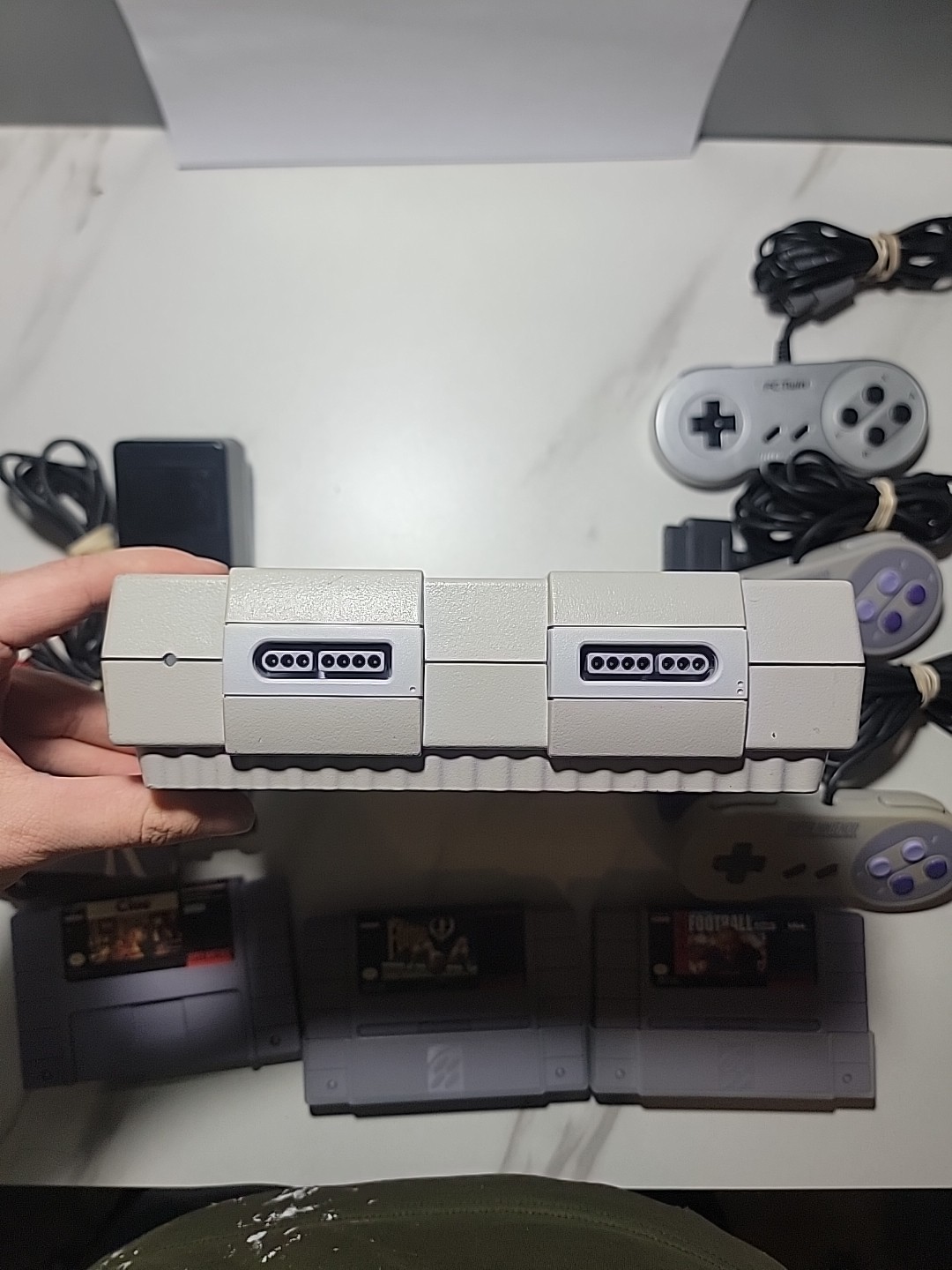 Nintendo Super Nintendo Console w/ Controllers, Power Adapter, AV Cable, Games