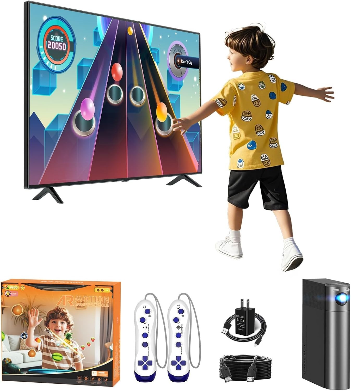 MetFut AR Motion Gaming Console for Kids – Plug & Play Video Game