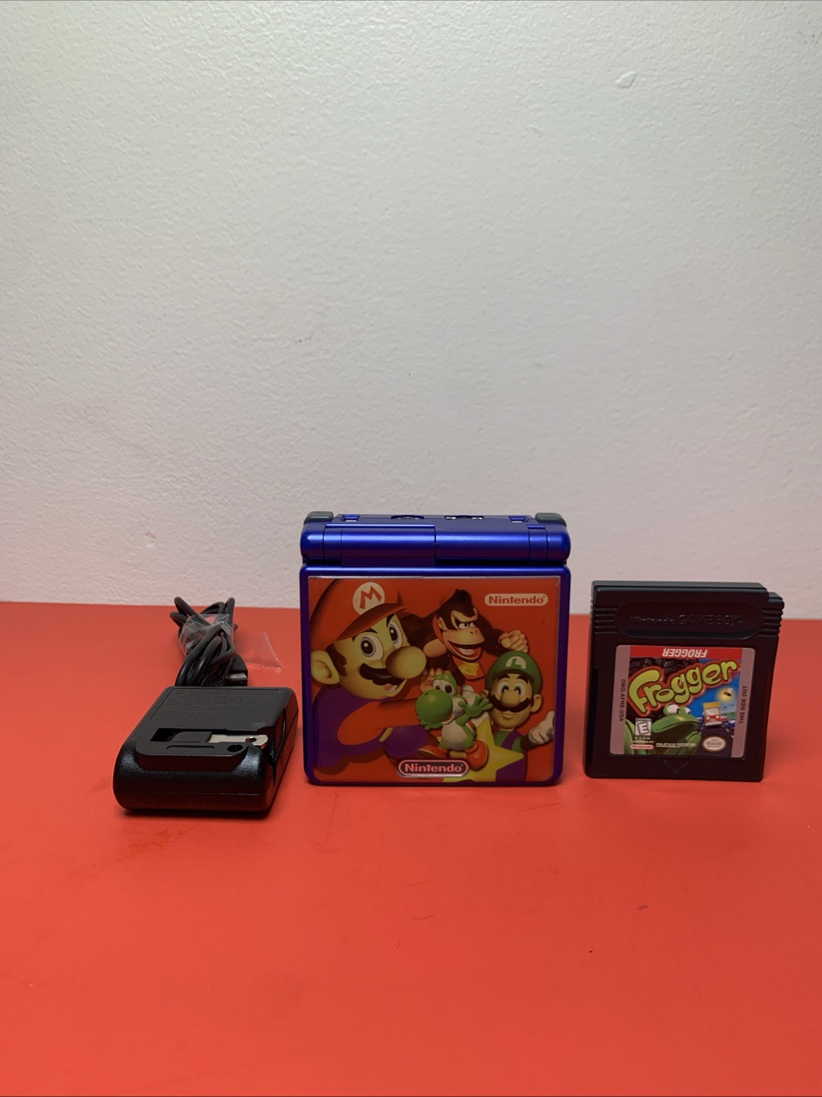 Nintendo Game Boy Advance SP AGS-001 2002 with Frogger Game & Charger