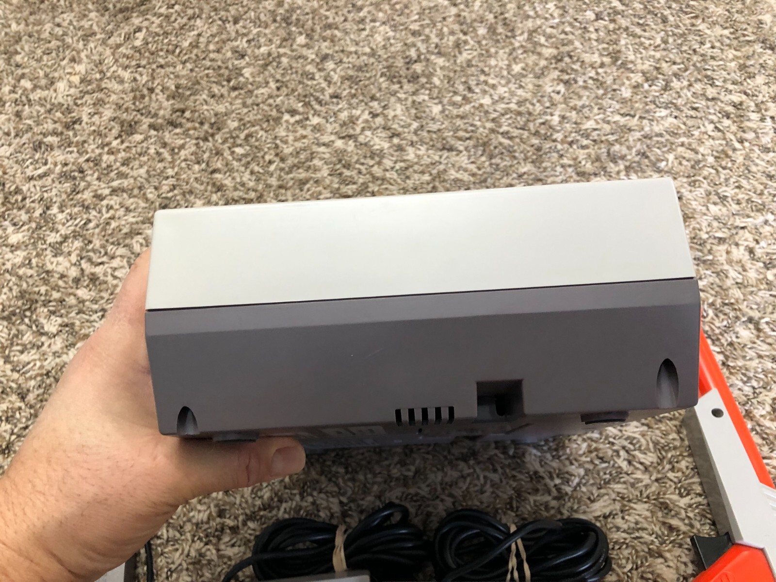 Nintendo NES Console Complete W/ 2 OEM Controllers +Zap Gun Thoroughly Cleaned