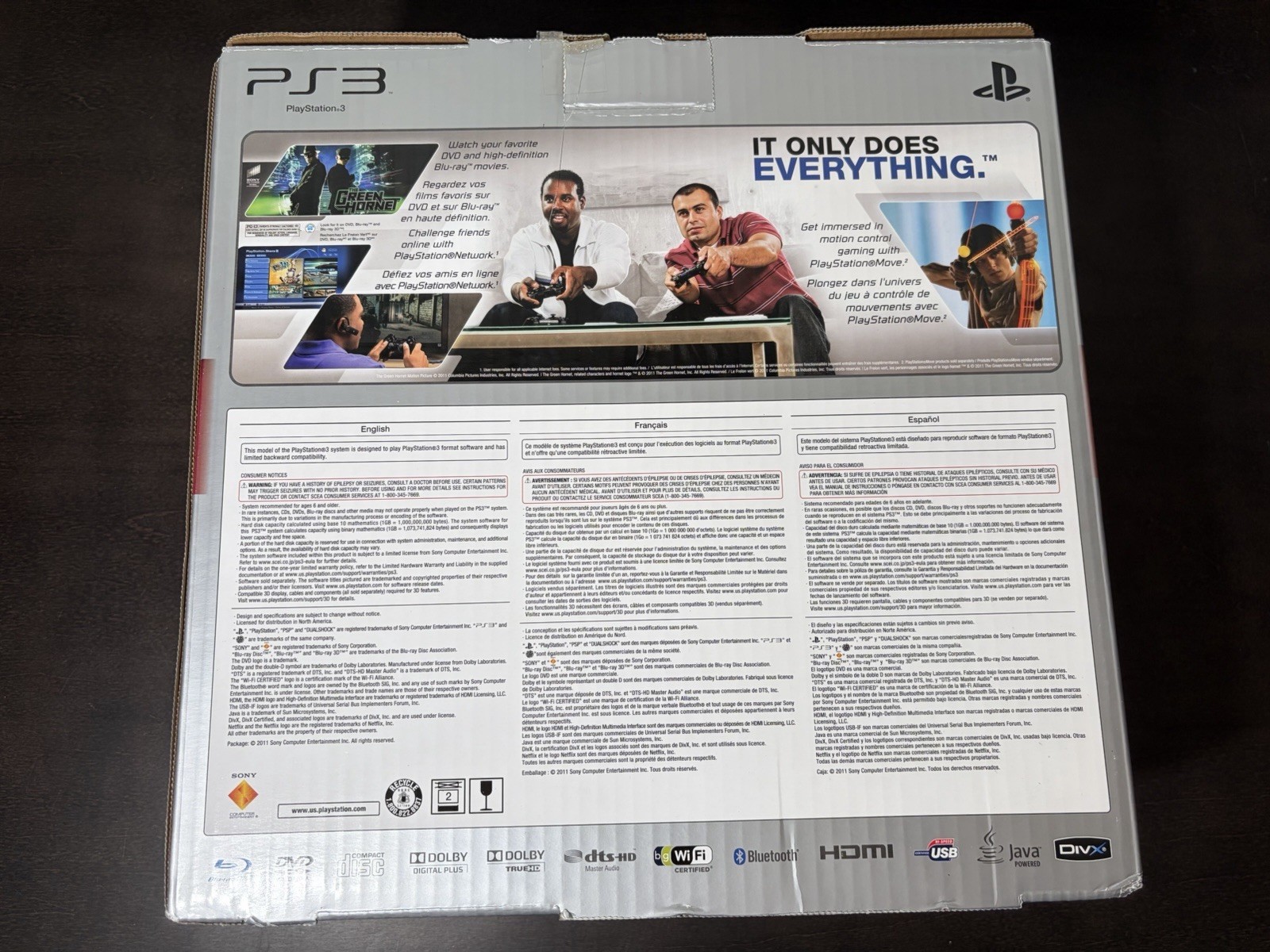 Sony Playstation 3 PS3 Slim Black Game Console 320GB New In Box