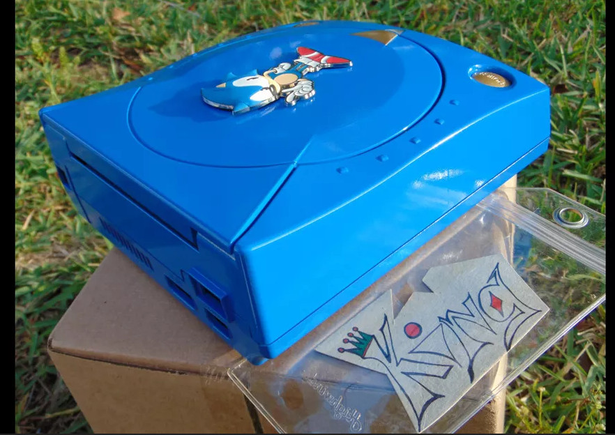 💙 SEGA Dreamcast HKT-3020 Home Console 💙 Edition🌟💙 GOLD/BLUE✨CASE