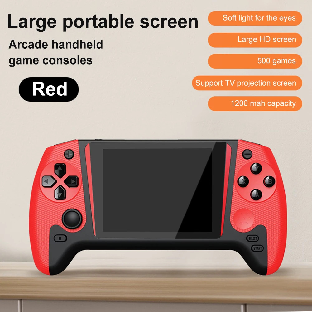 Retro Handheld Game Console 3.5Inch LCD Screen Built-In 500 Games Portable Game