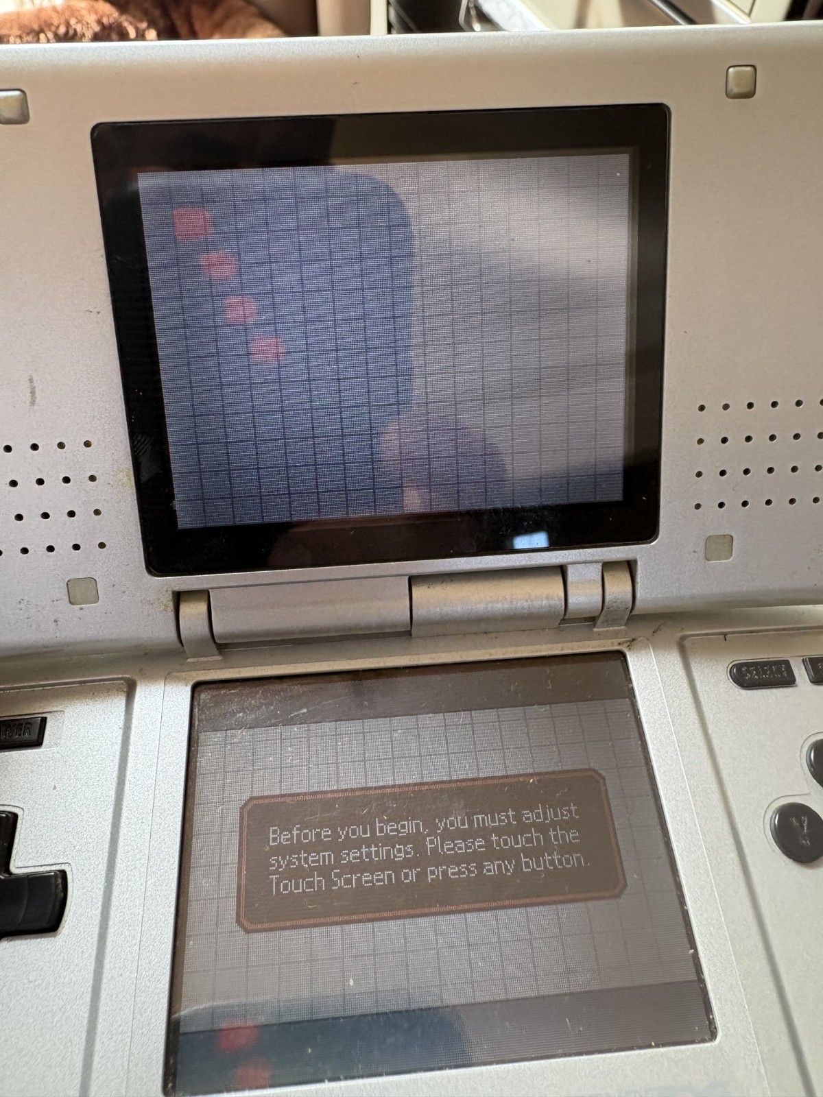 Nintendo DS Console with battery…powers on…no charger