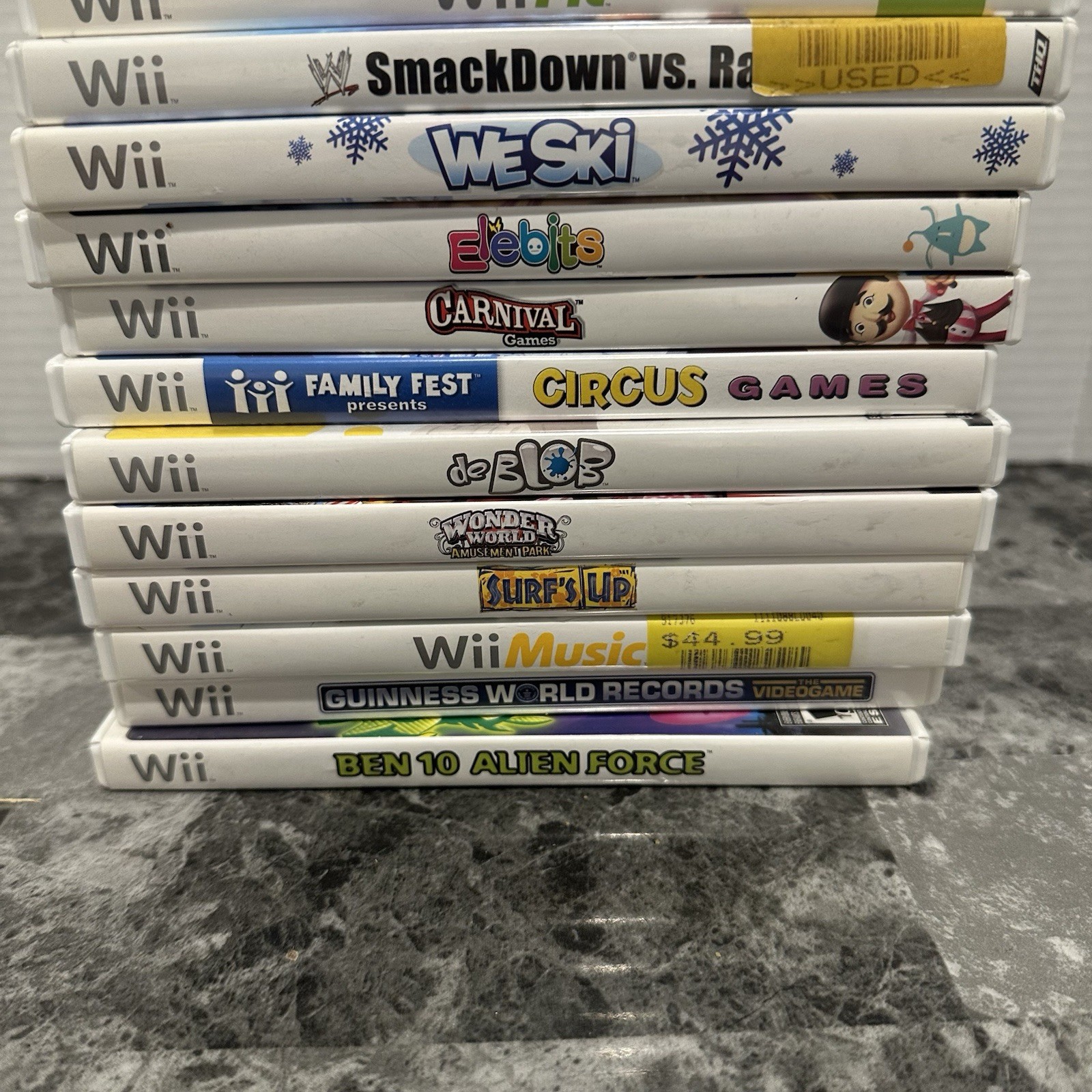 Nintendo Wii RVL-001 White Large Bundle W/Games And Lots Of Accessories Tested
