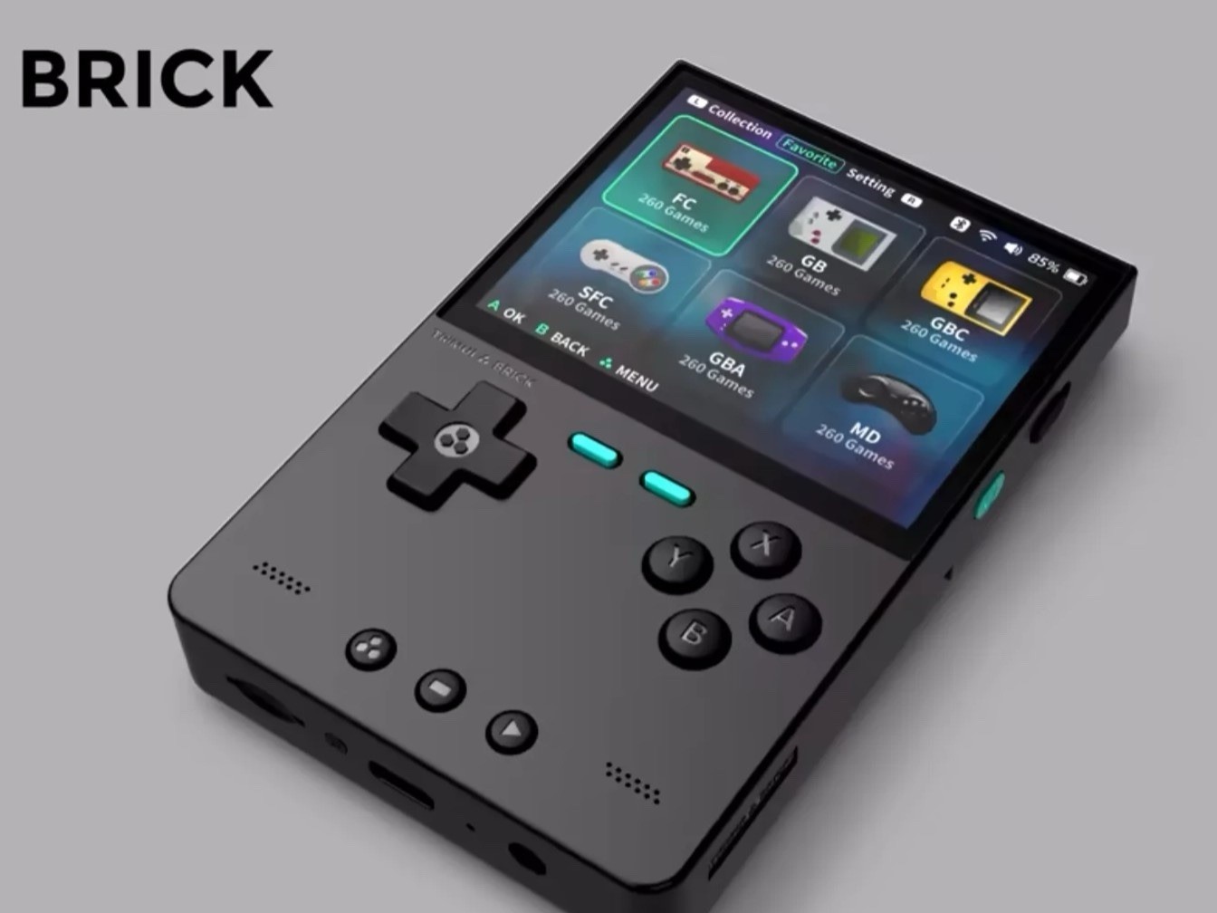 Trimui Brick Retro Handheld Video Game Console – Black – SHIPS FROM USA