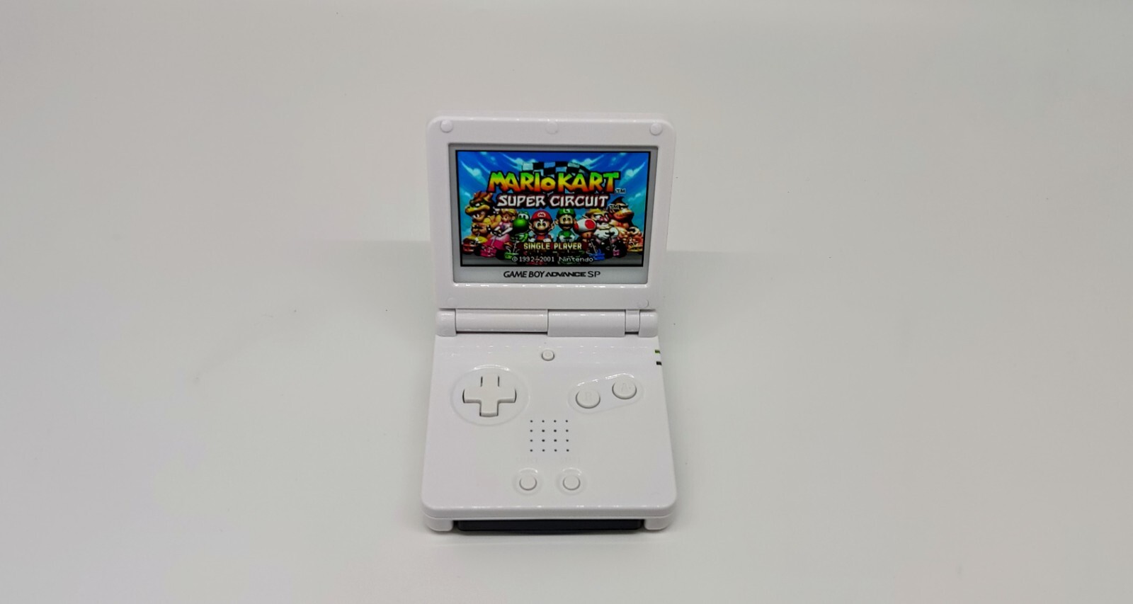 Gameboy Advance SP Backlight IPS V5 720×480 – White- New battery- USB C