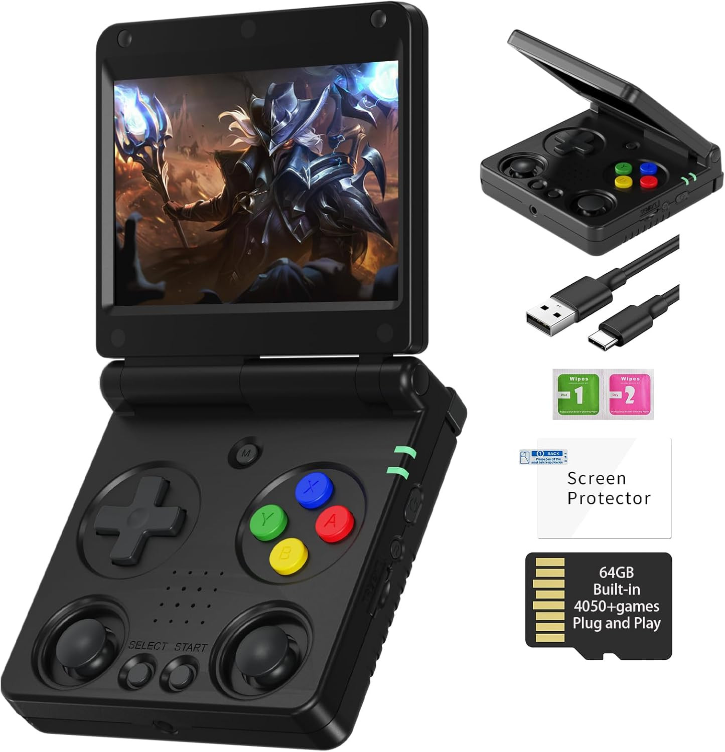 RG34XXSP Retro Handheld Game Console Linux 3.4» IPS Screen 720*480 Built-In 64G