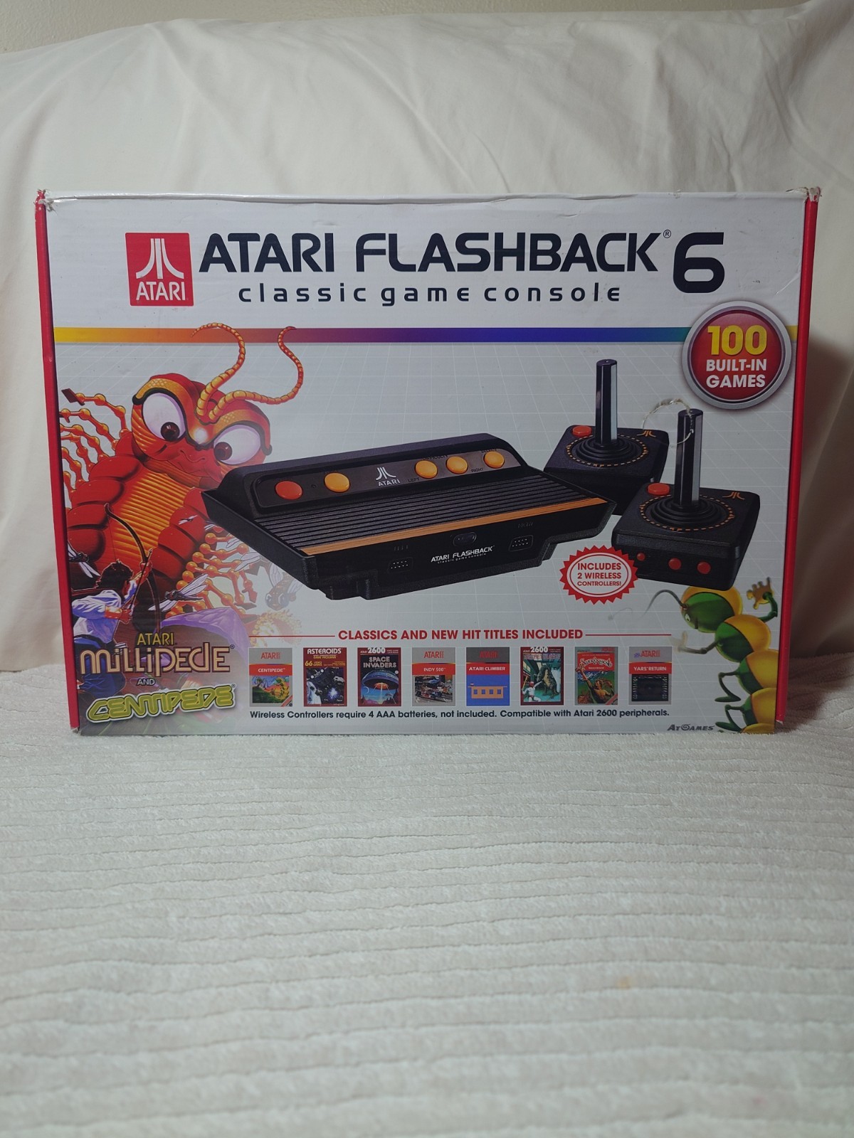 Atari Flashback 6 Classic Game Console 100 Built-In Games with Wireless Controls