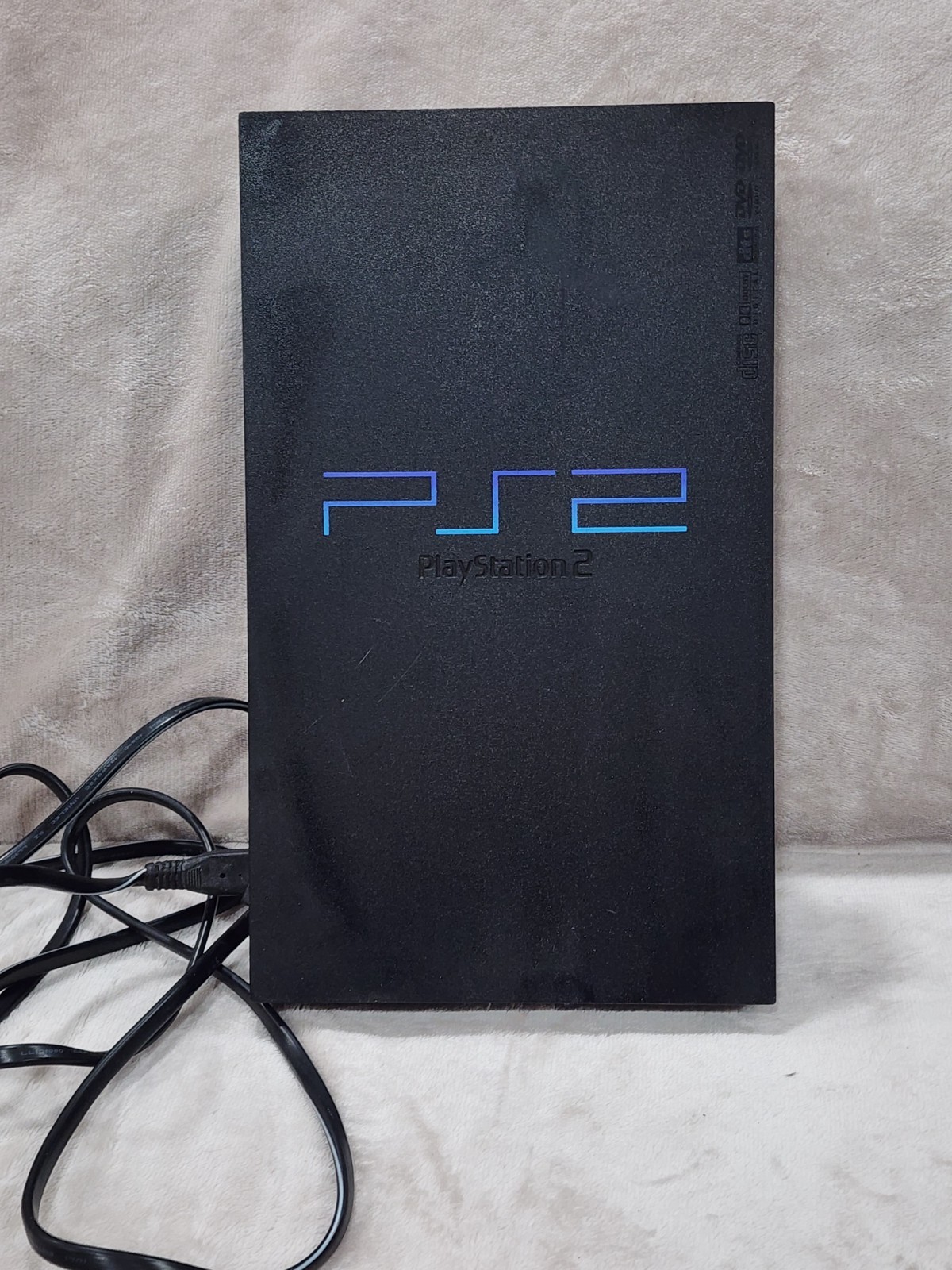 Sony PlayStation 2 PS2 Black Console 2 Controller Cable Untested PLEASE READ