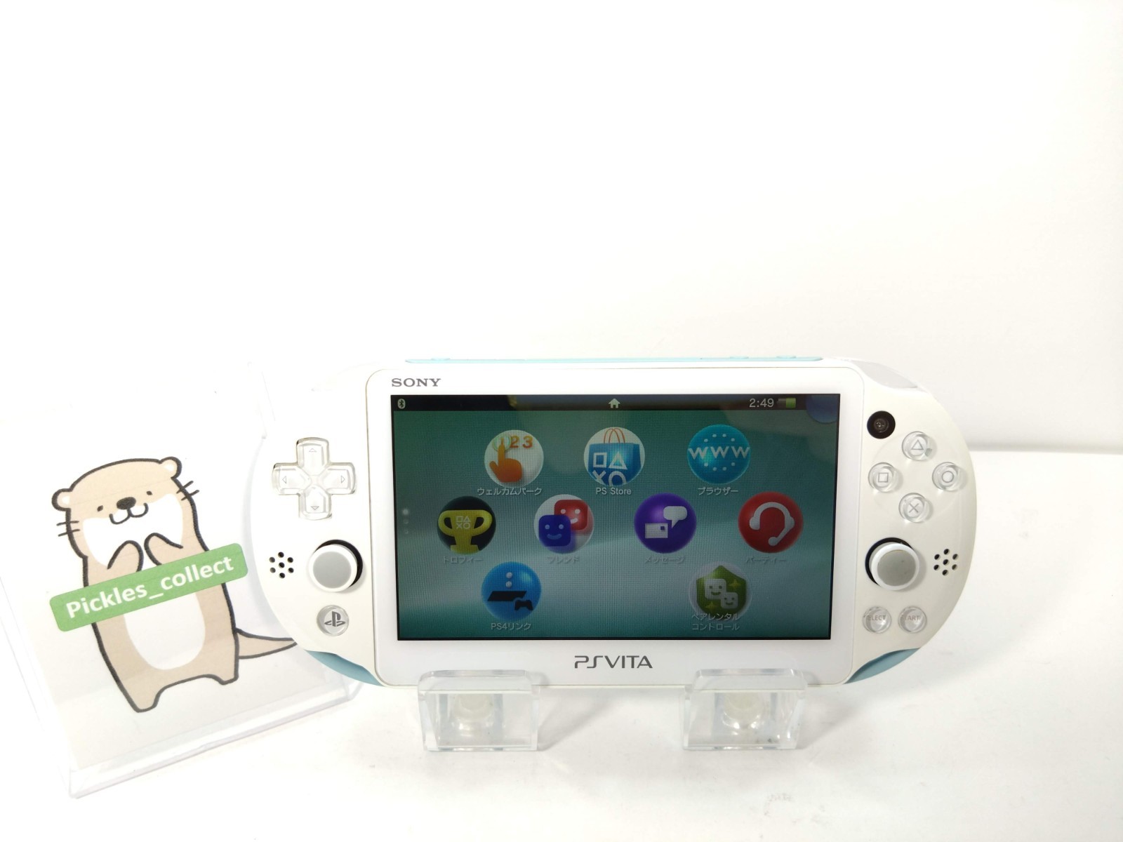 PS Vita 2000 Light Blue White PCH 2000 ZA14 w/Box 8GB PSV Tested Sony 0615H