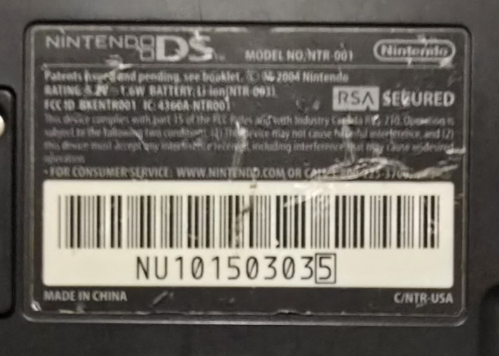 ​Nintendo DS Original Silver Console and 5 Game Bundle-Games CIB-NO Charger