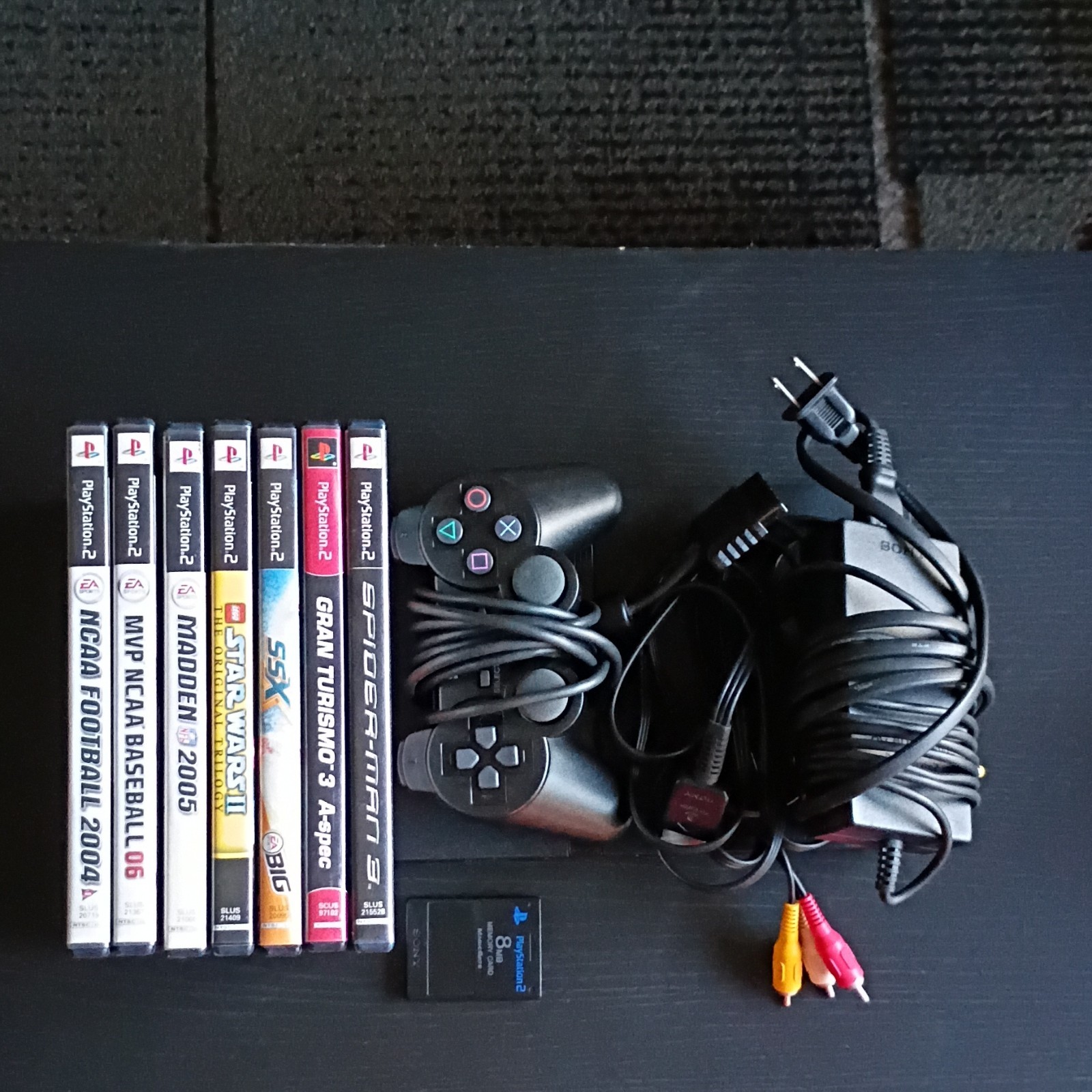 PS2 Slim Console Spiderman 3 Bundle: 7 Games, Controller & Memory Card (Tested)