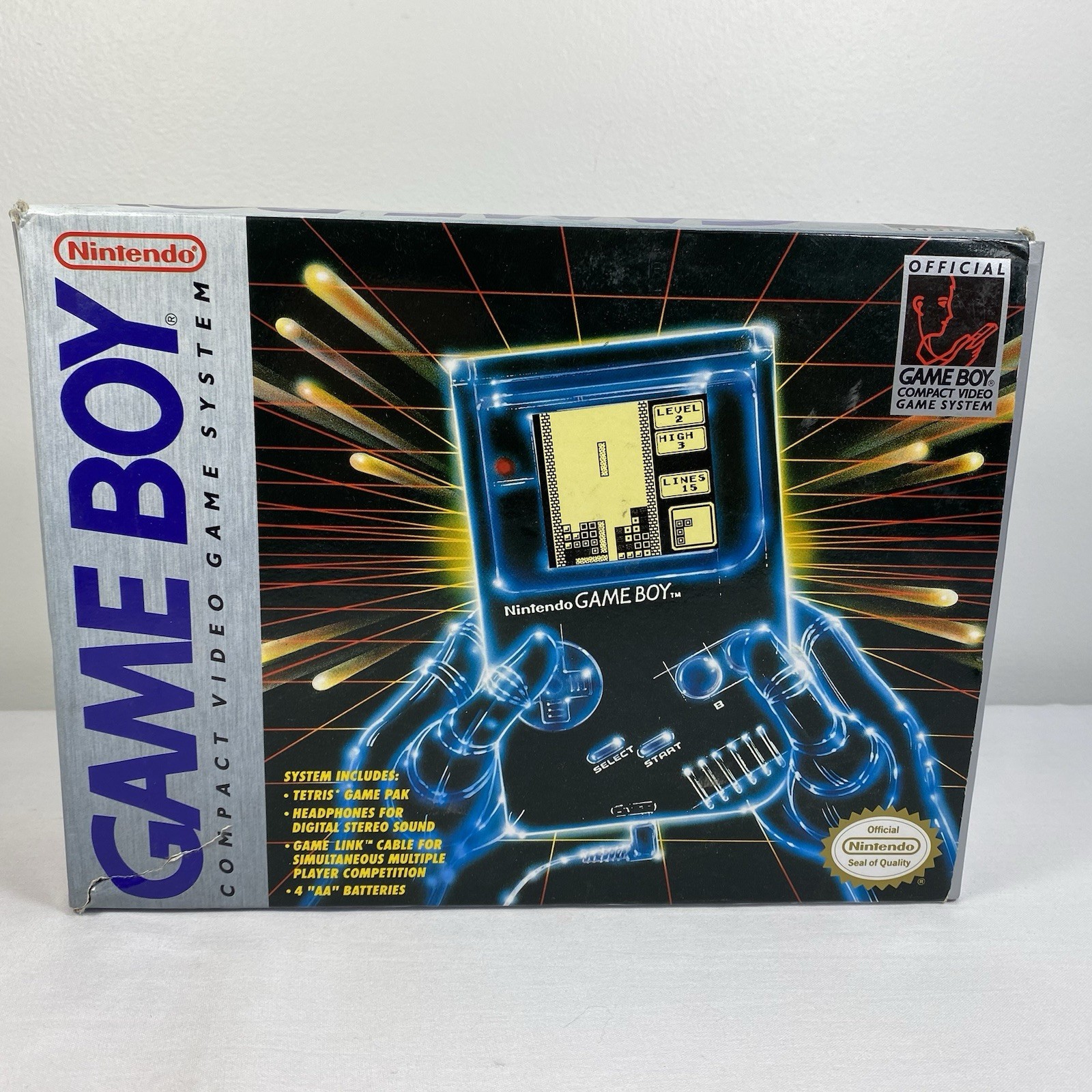 Original Nintendo Game Boy Console System Near Complete w/ Box Manual Tetris