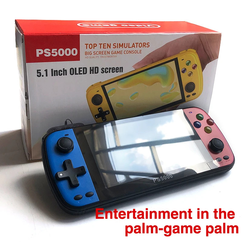 PS5000 Portable Handheld Game Console for PS1/MAME/MD/NES/SNES Video Gaming Port