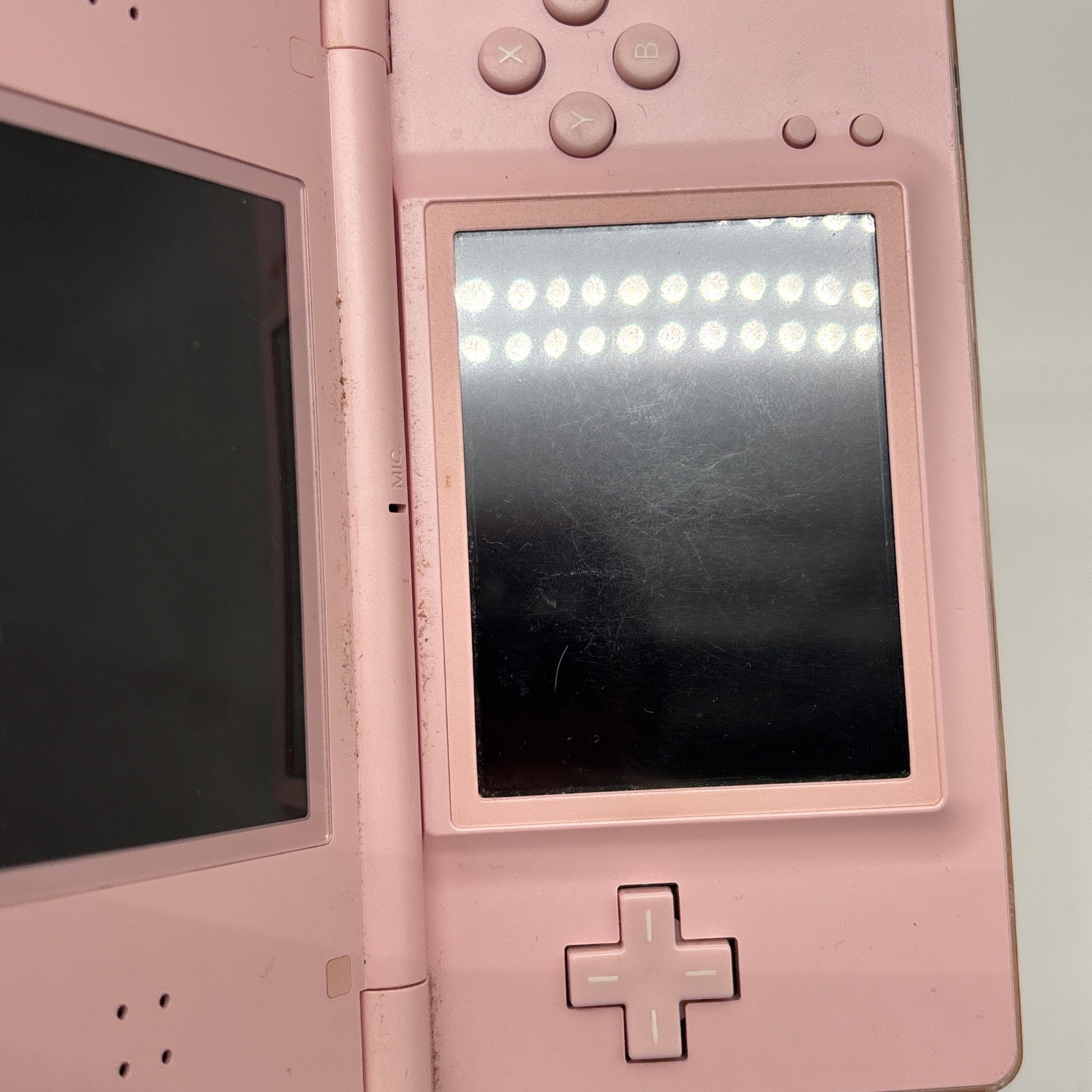 Nintendo DS Lite Metallic Rose W/ Mariokart & Dora – Stylus – NO CHARGER -WORKS