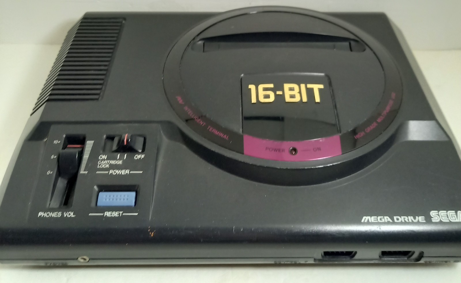 SEGA Sega Mega Drive MD HAA-2510 Black Color W/AC adapter Controller Box Manual