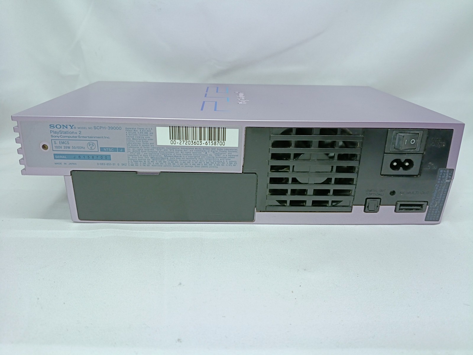 PS2 Sakura Pink Console Controller set SCPH-39000 NTSC-J Japan Tested