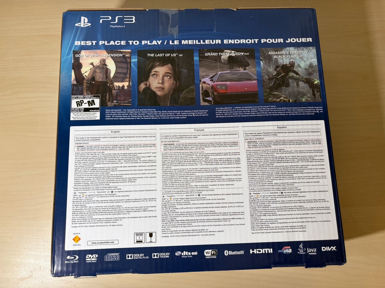 Factory Sealed Sony PlayStation 3 PS3 Super Slim 500GB Black Console Brand New