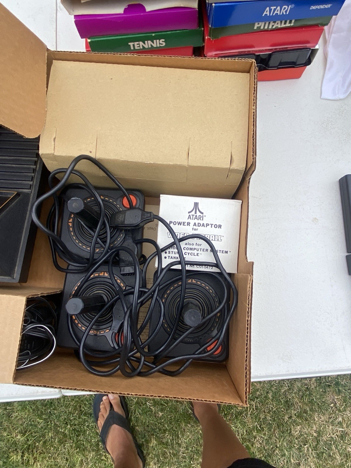 Vintage Atari CX-2600A Console Video Computer System W/ Box And Games