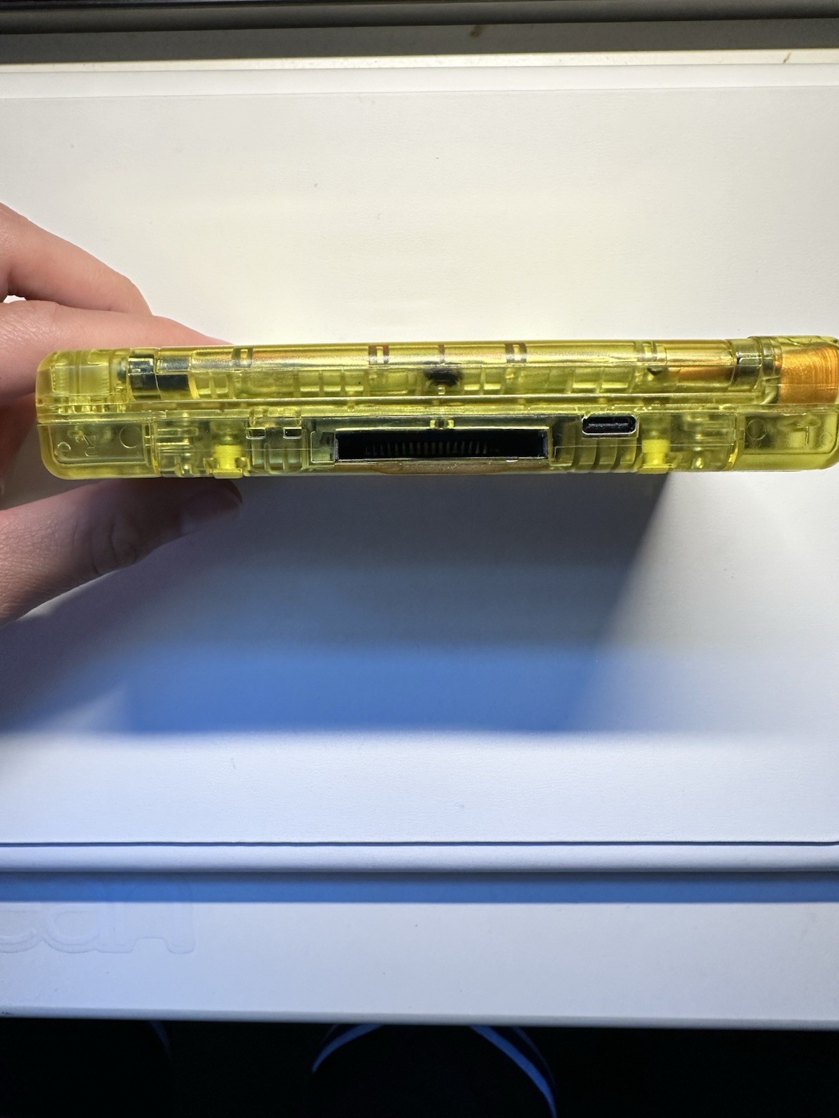 Nintendo DS Lite Reshelled Yellow Pikachu With USB Type C Charger