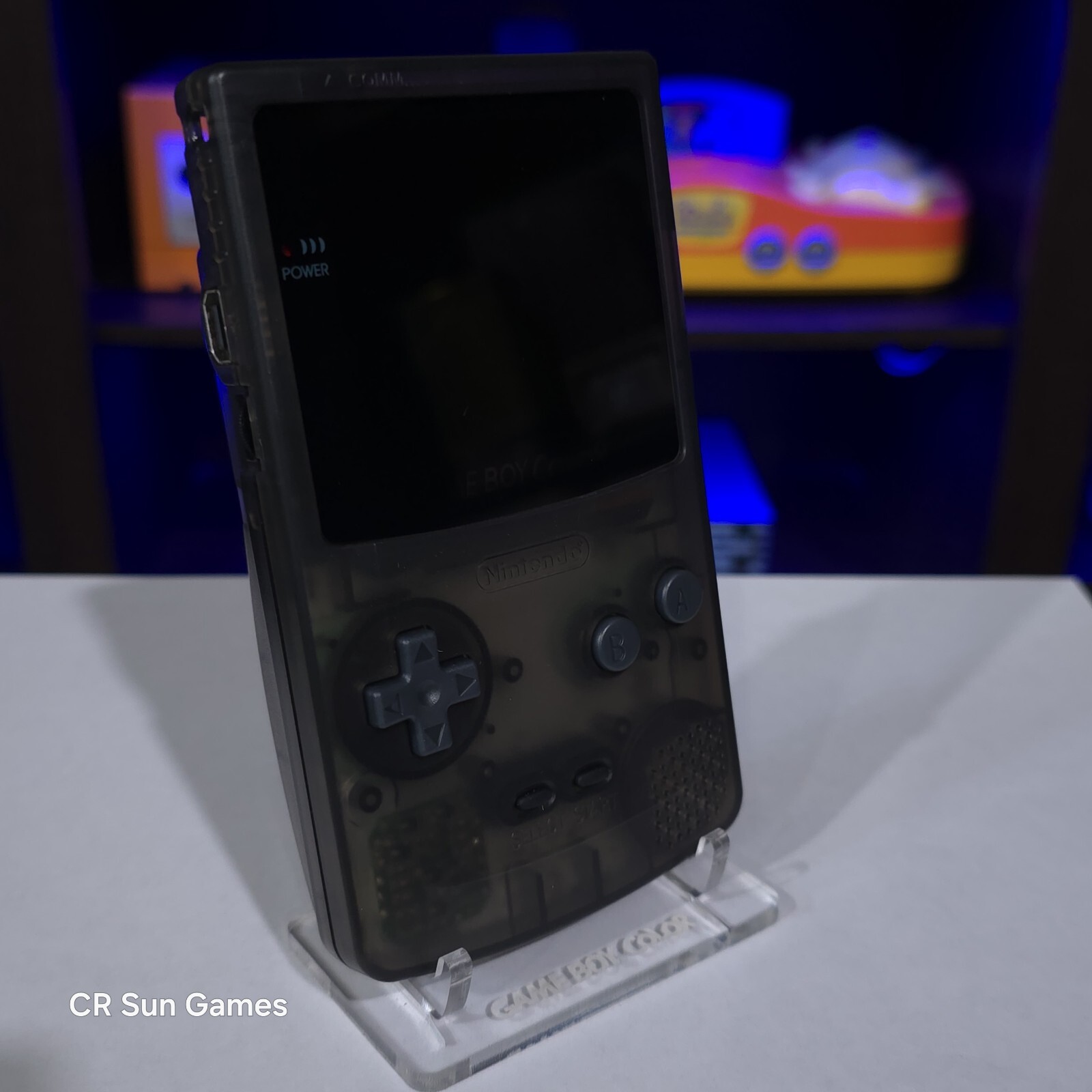Clear Black Gameboy Color Console OLED Touch Screen GBC Game Boy