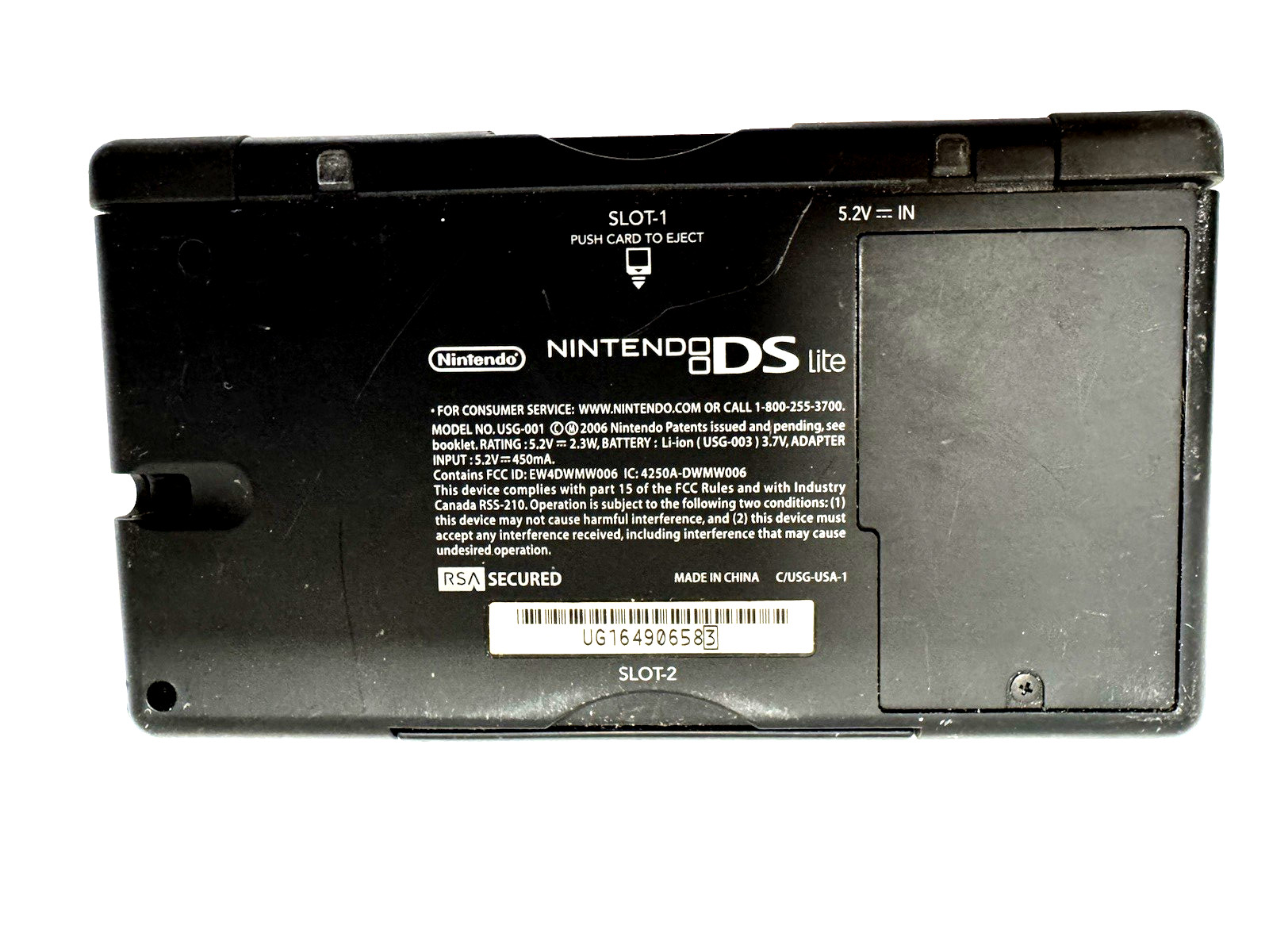 Nintendo DS Lite Handheld System Blue/Black w/ AC Adapter Charger