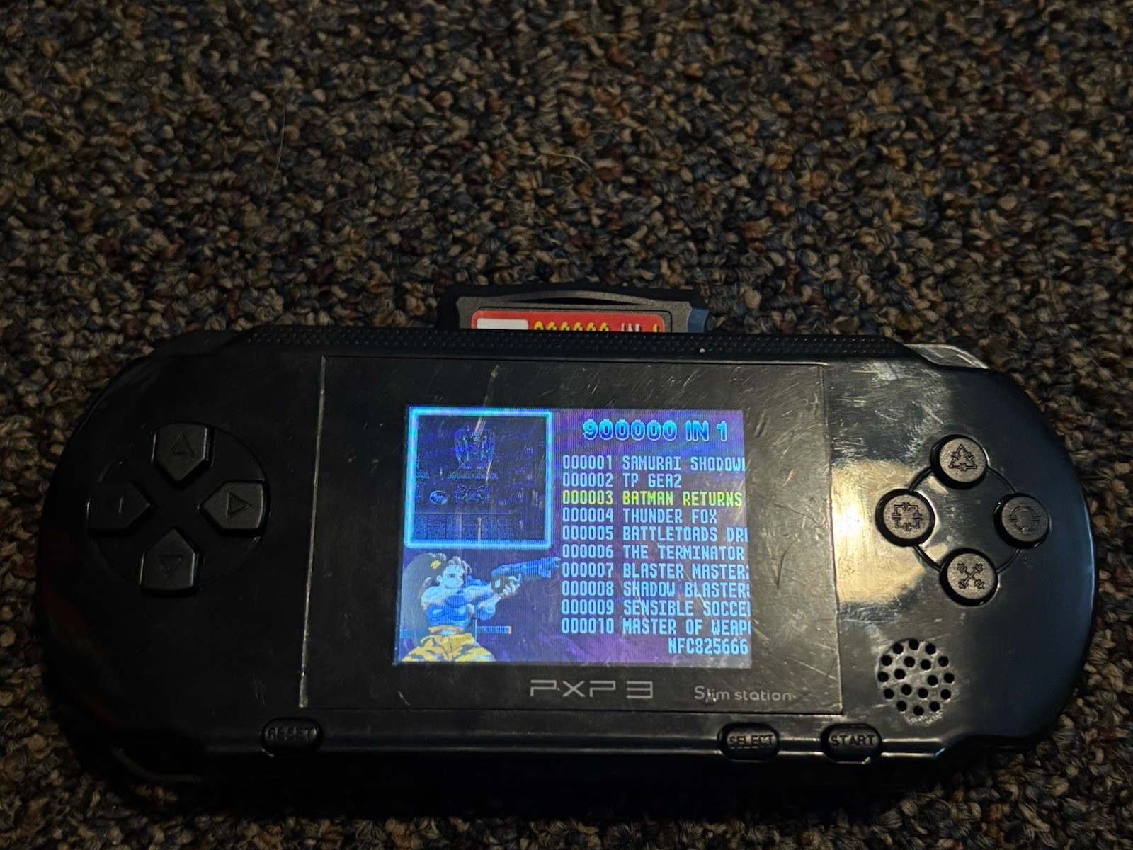 PXP 3 Slim Station Handheld Game Console with Game Cartridge
