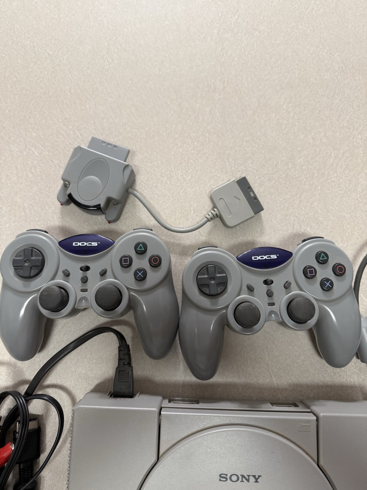 Sony PlayStation 1 Console Ps1 (W/ Cables, Three Controllers,Mem Card) SCPH-9001