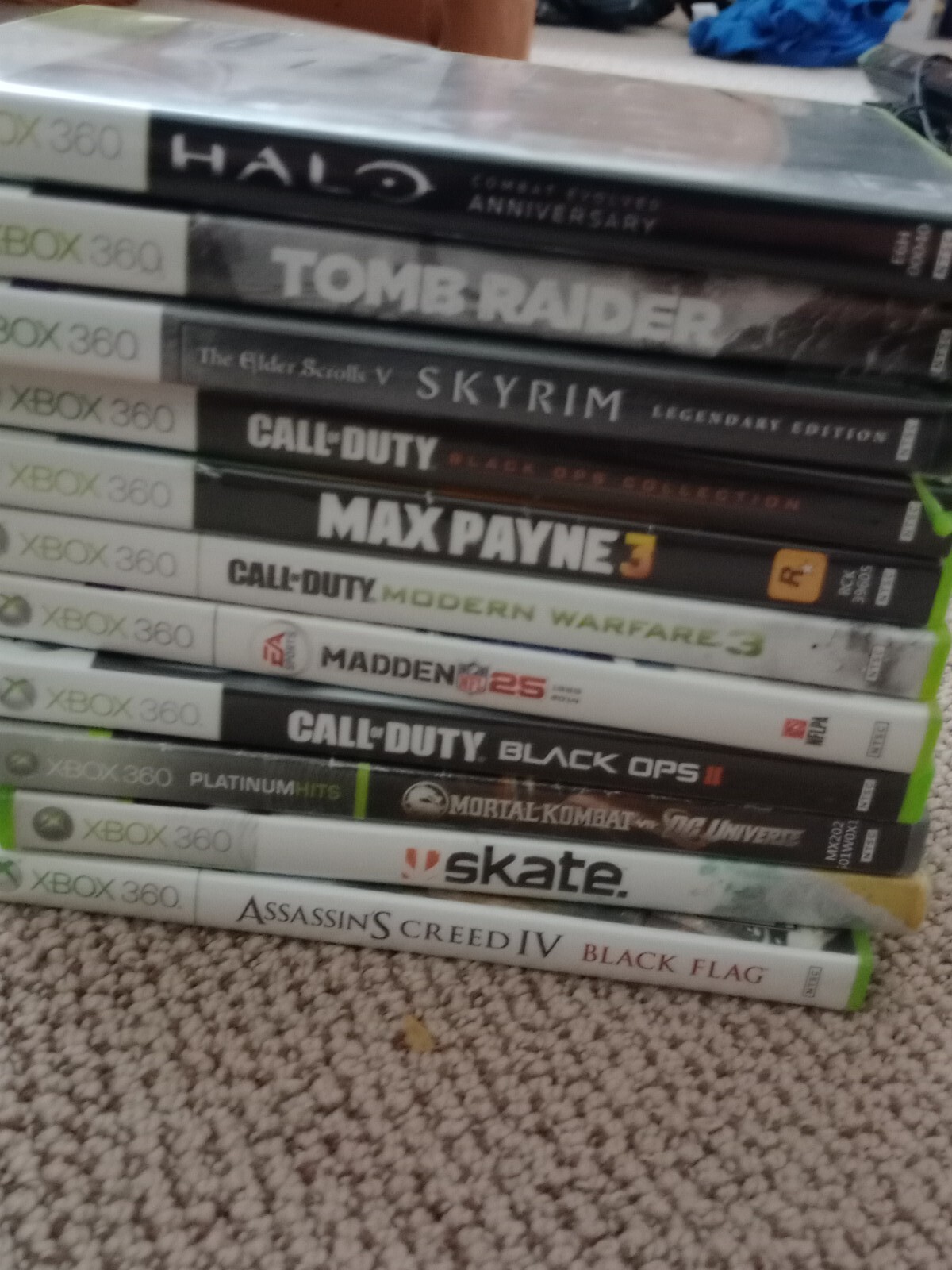 Xbox 360 bundle, 11 games three controllers +.
