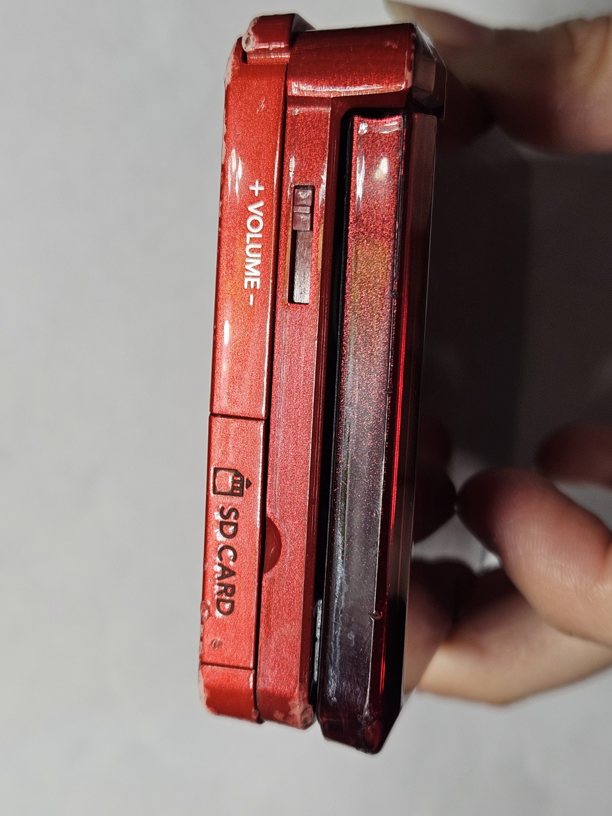 Nintendo 3DS Flame Red Console CTR-001 Headphone Jack 3D W Stylus Charger Tested
