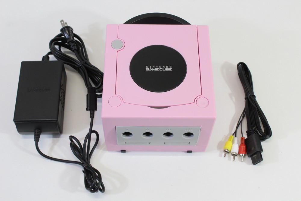 Nintendo Gamecube Console Pastel Pink NTSC-U/C DOL-001 & AC AV White LED PLAY US