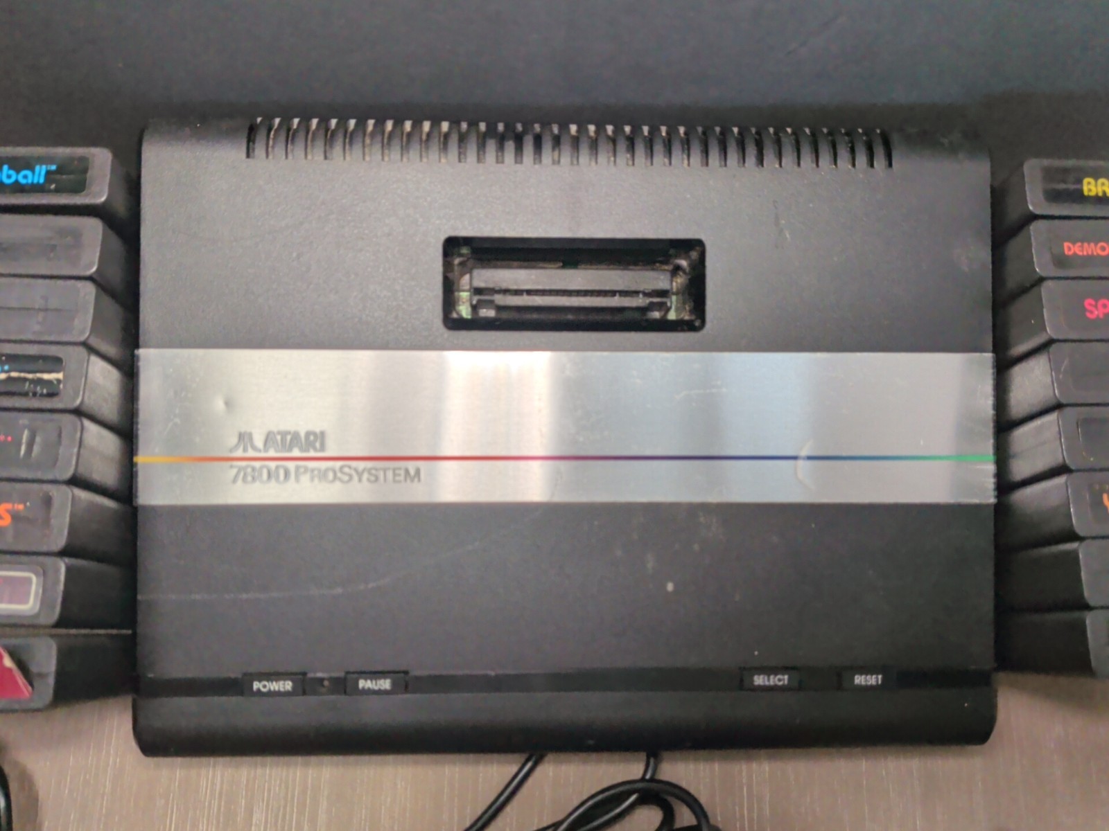 Atari 7800 ProSystem Console • (2) 2600 Controllers + Games • Tested + Working!