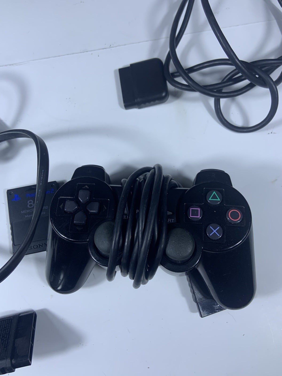 Sony PlayStation 2 Black NTSC Console with 2 Controllers 8MB Memory Card Working